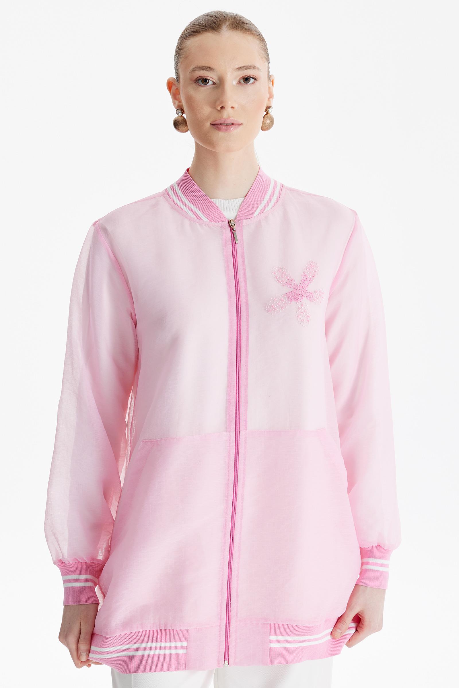 Organze Bomber Mont Takım PEMBE