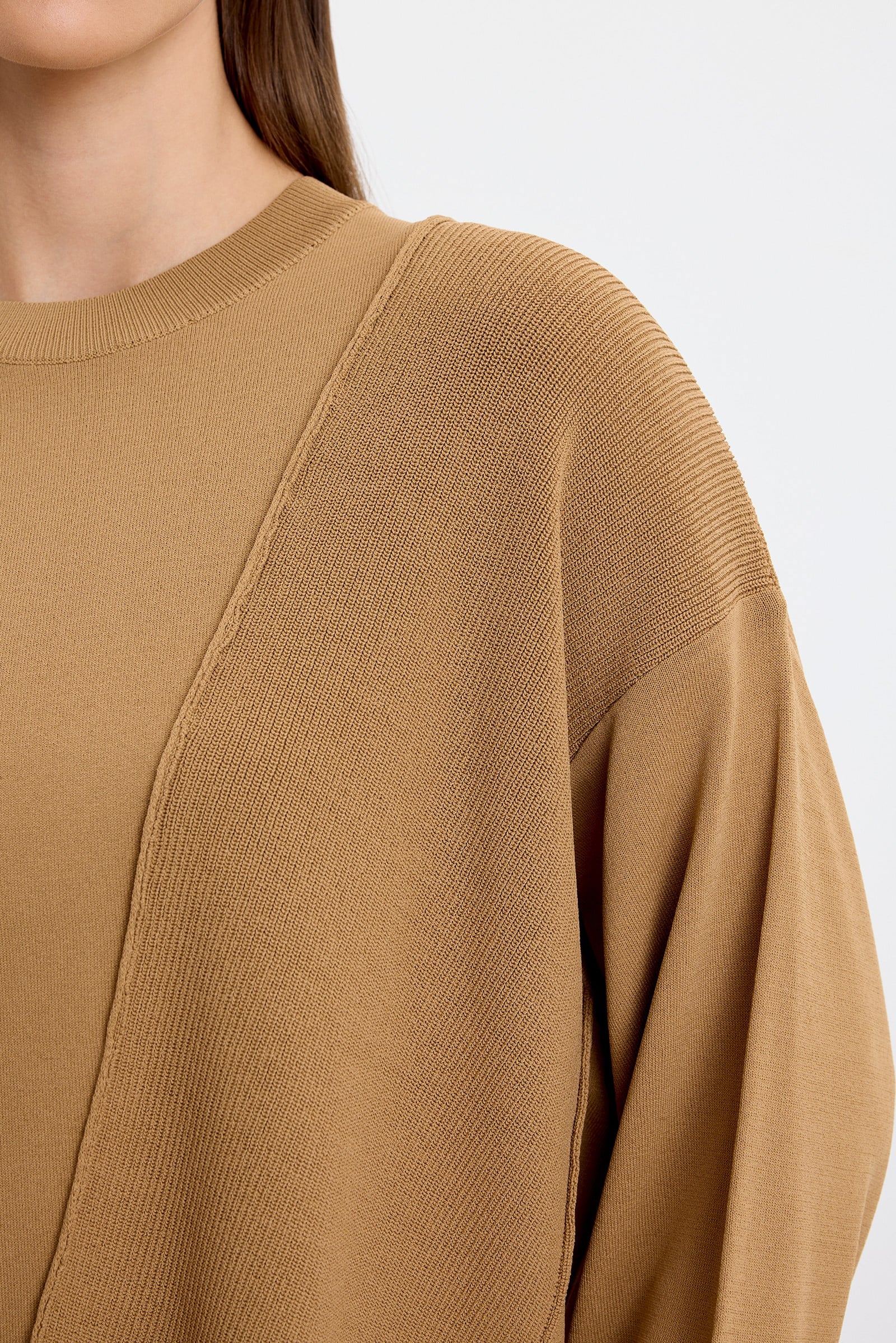 Örgü Detaylı Rayon Tunik CAMEL