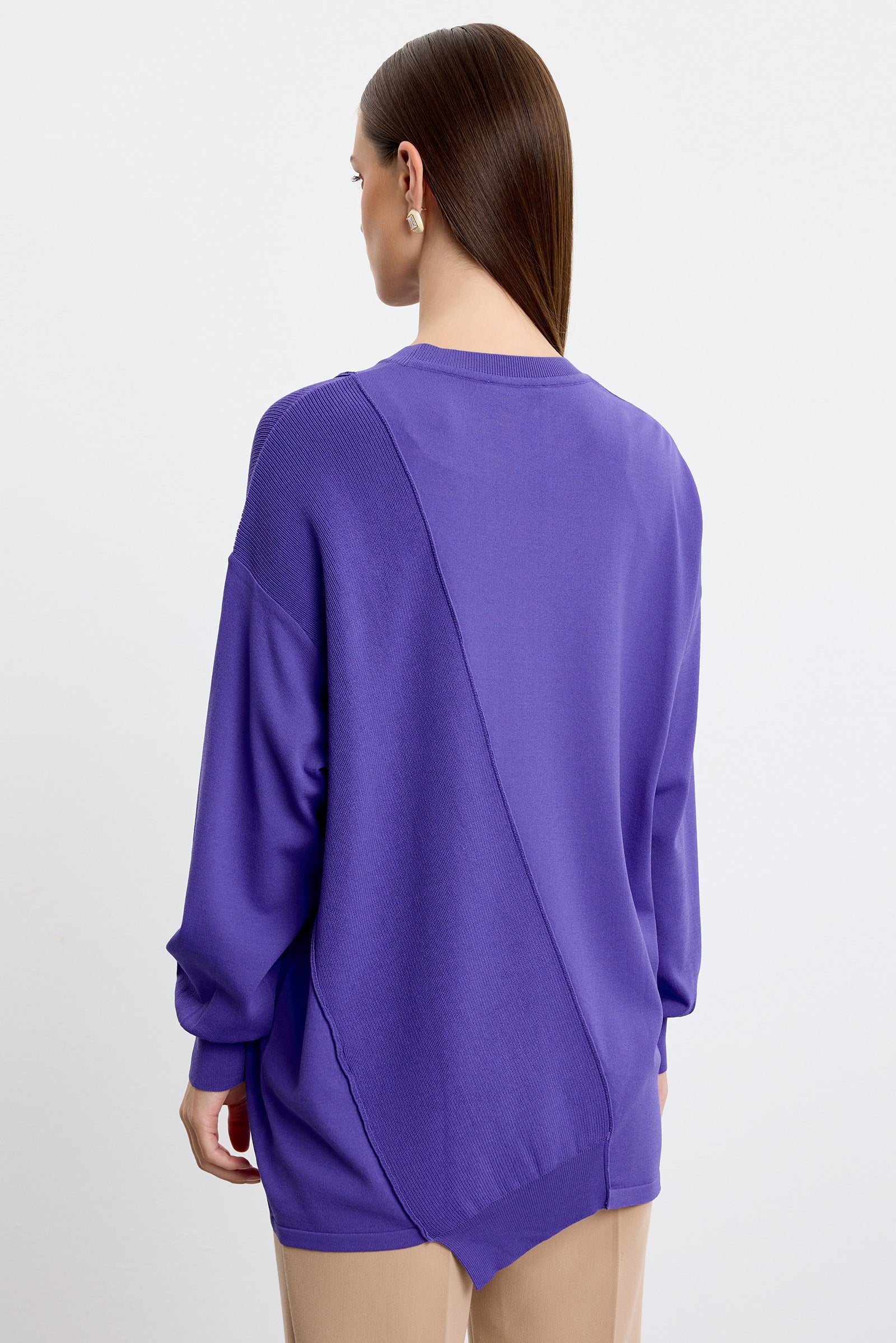 Örgü Detaylı Rayon Tunik LİLA