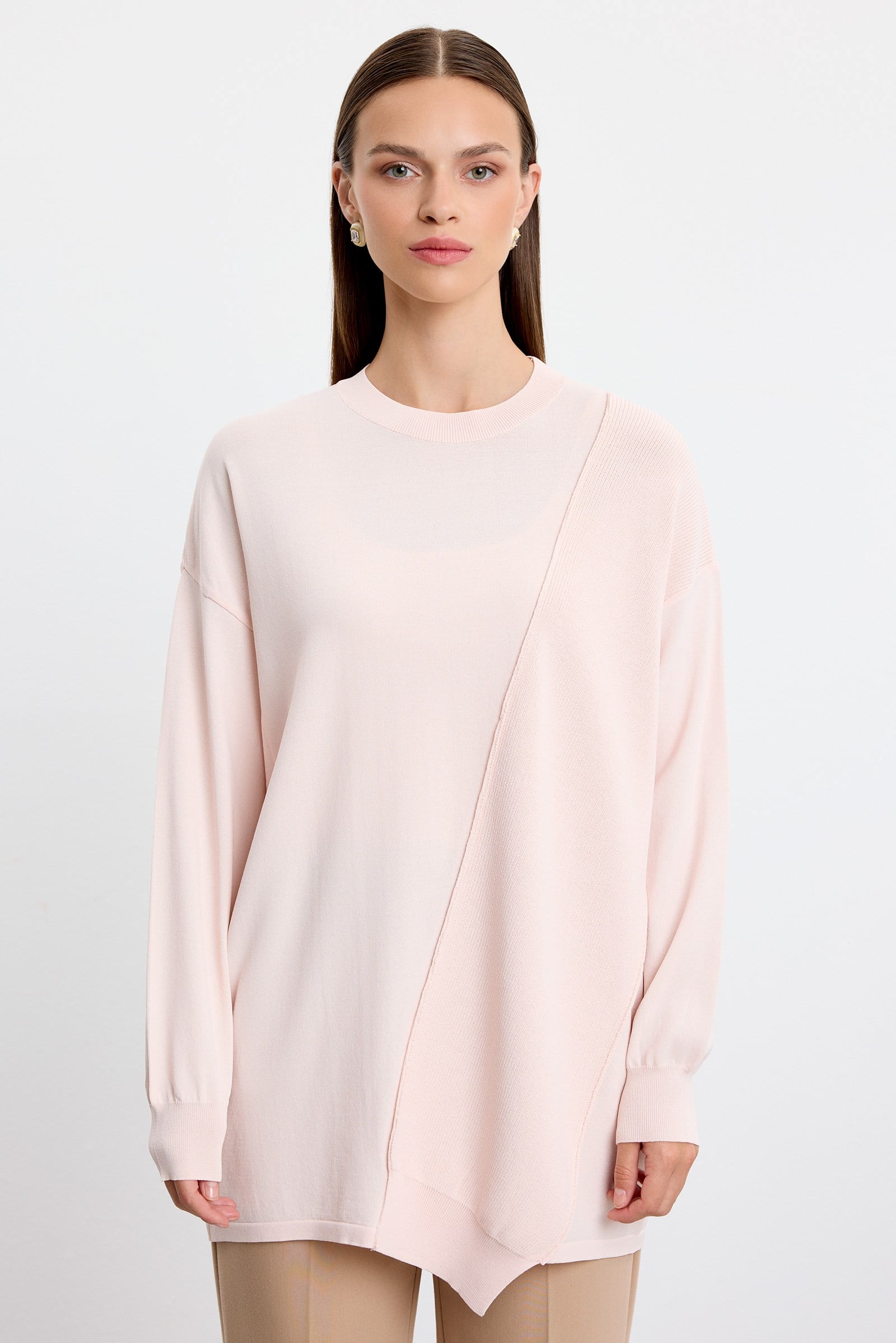 Örgü Detaylı Rayon Tunik PUDRA