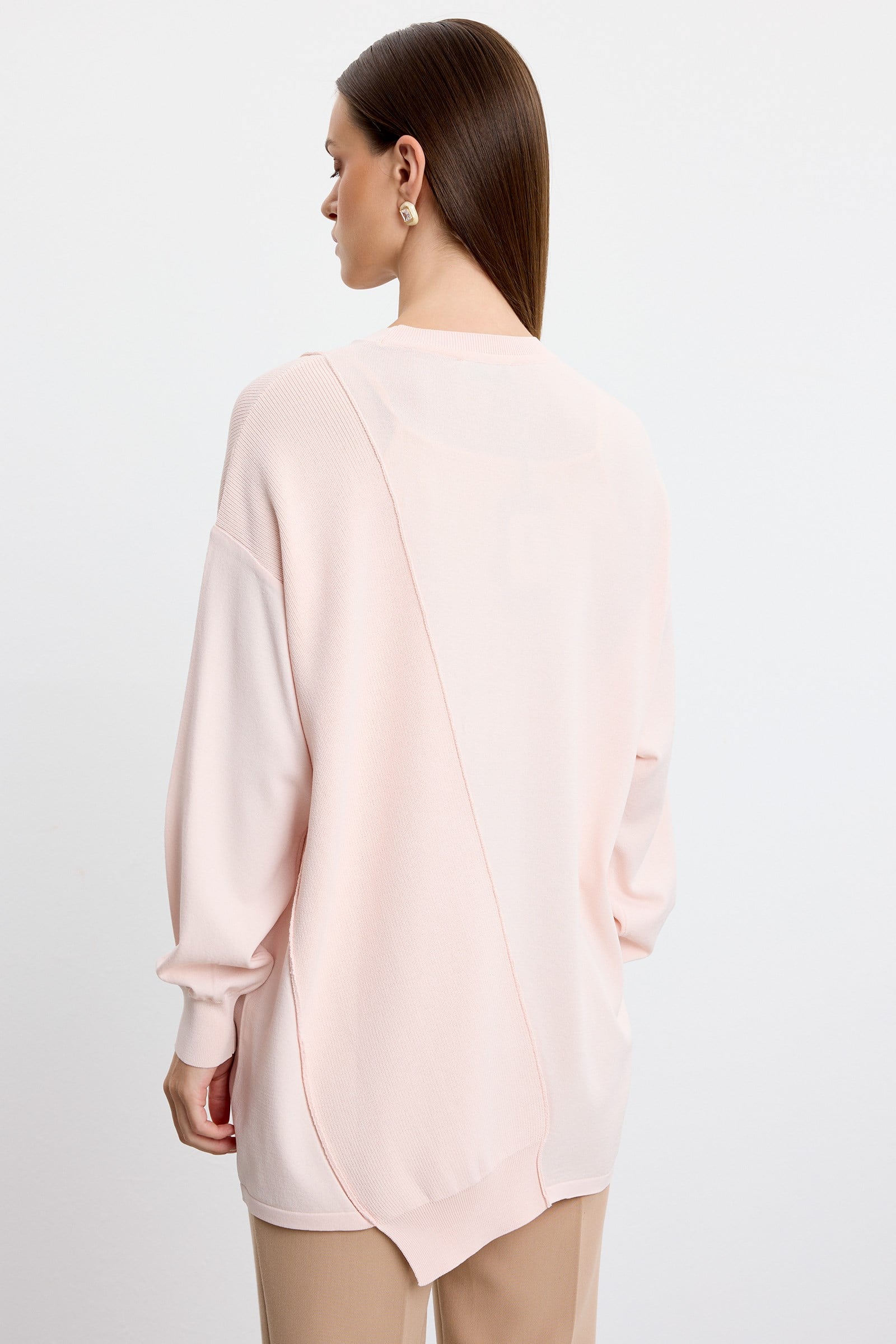 Örgü Detaylı Rayon Tunik PUDRA