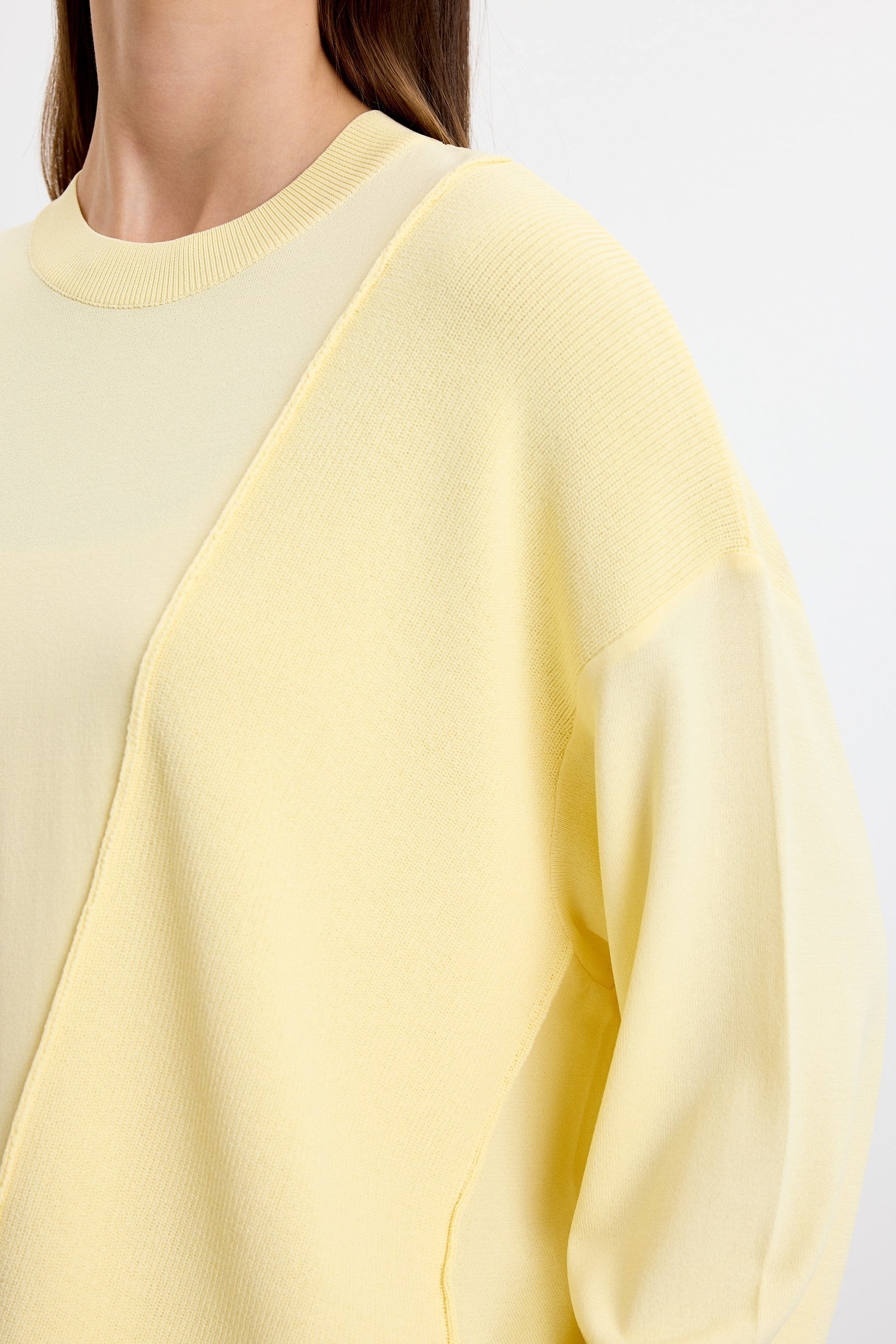 Örgü Detaylı Rayon Tunik SARI