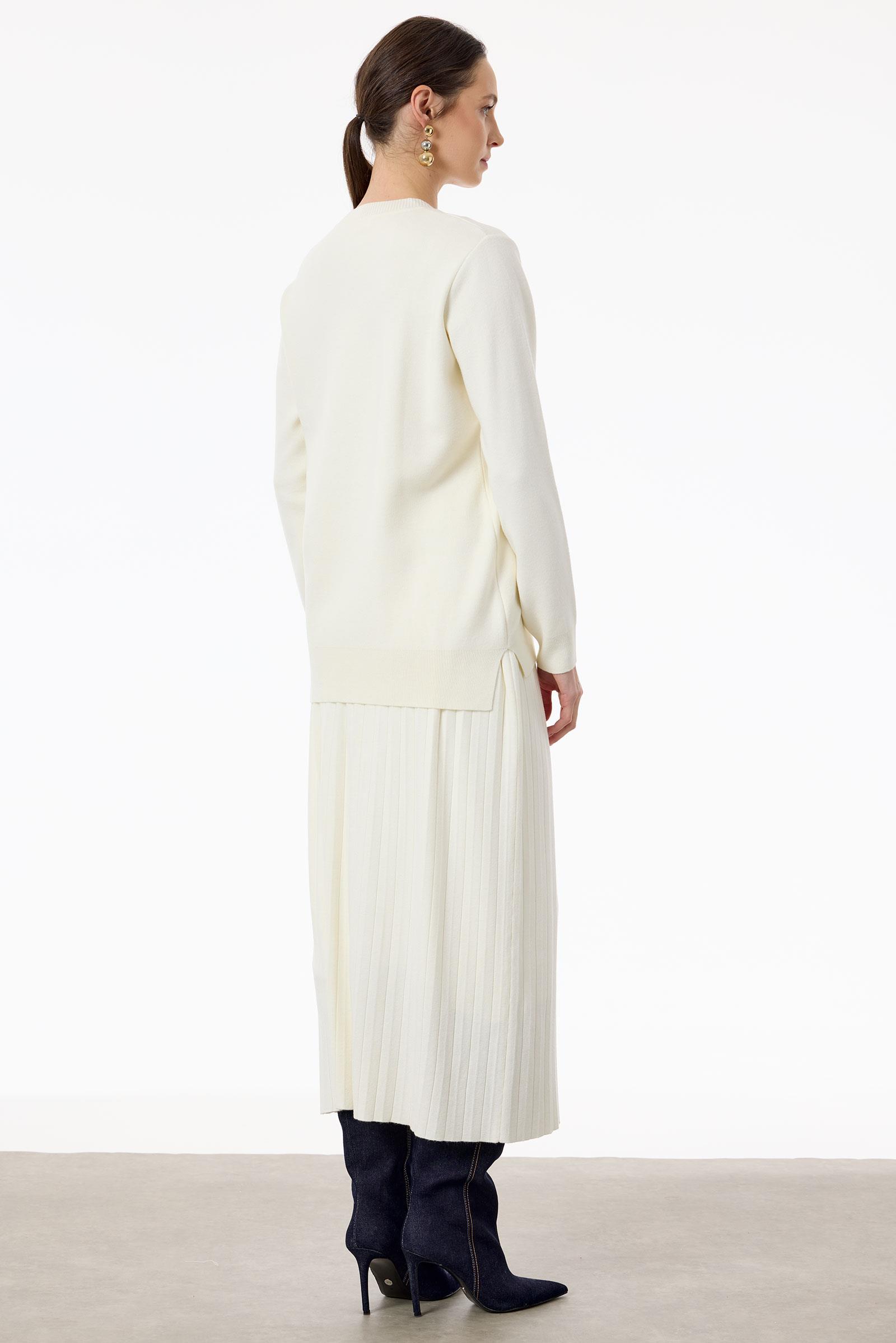 Pileli Etekli Takım EKRU