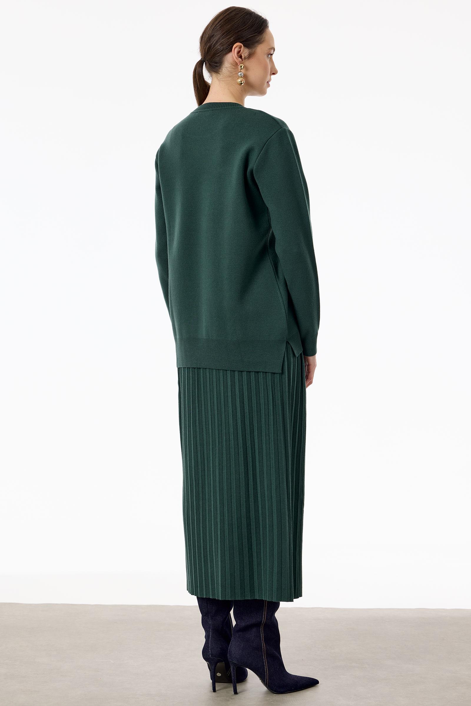 Pileli Etekli Takım ZÜMRÜT