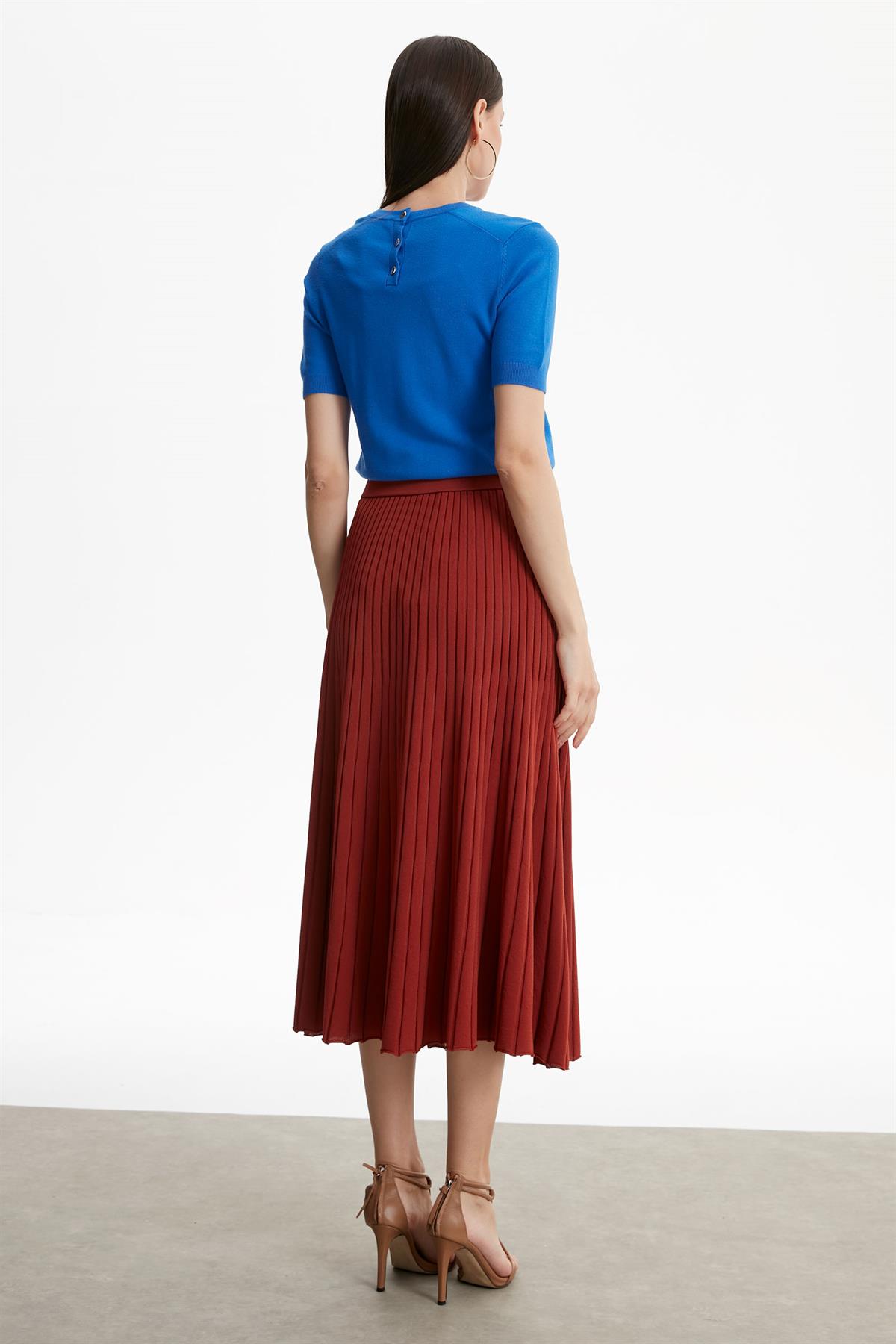 PİLELİ RAYON ETEK TABA