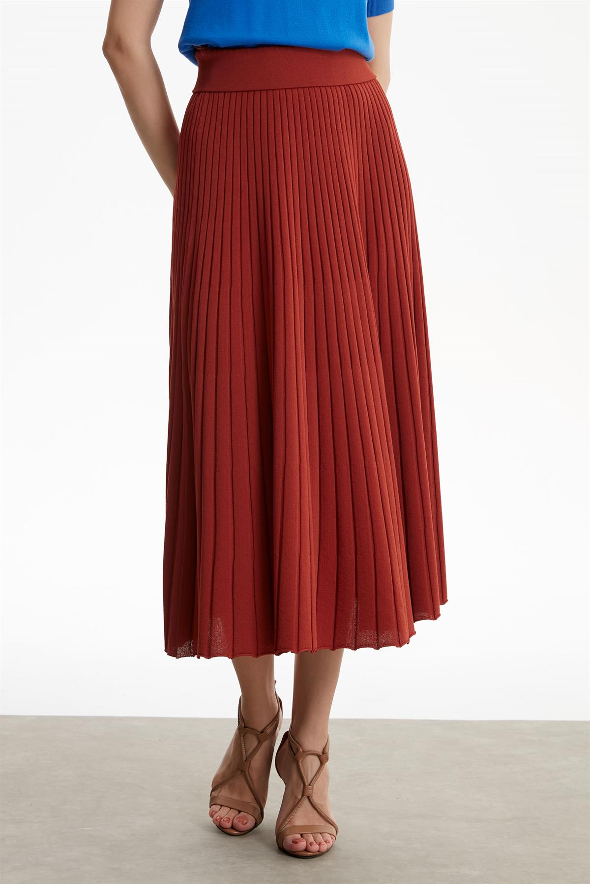 PİLELİ RAYON ETEK TABA