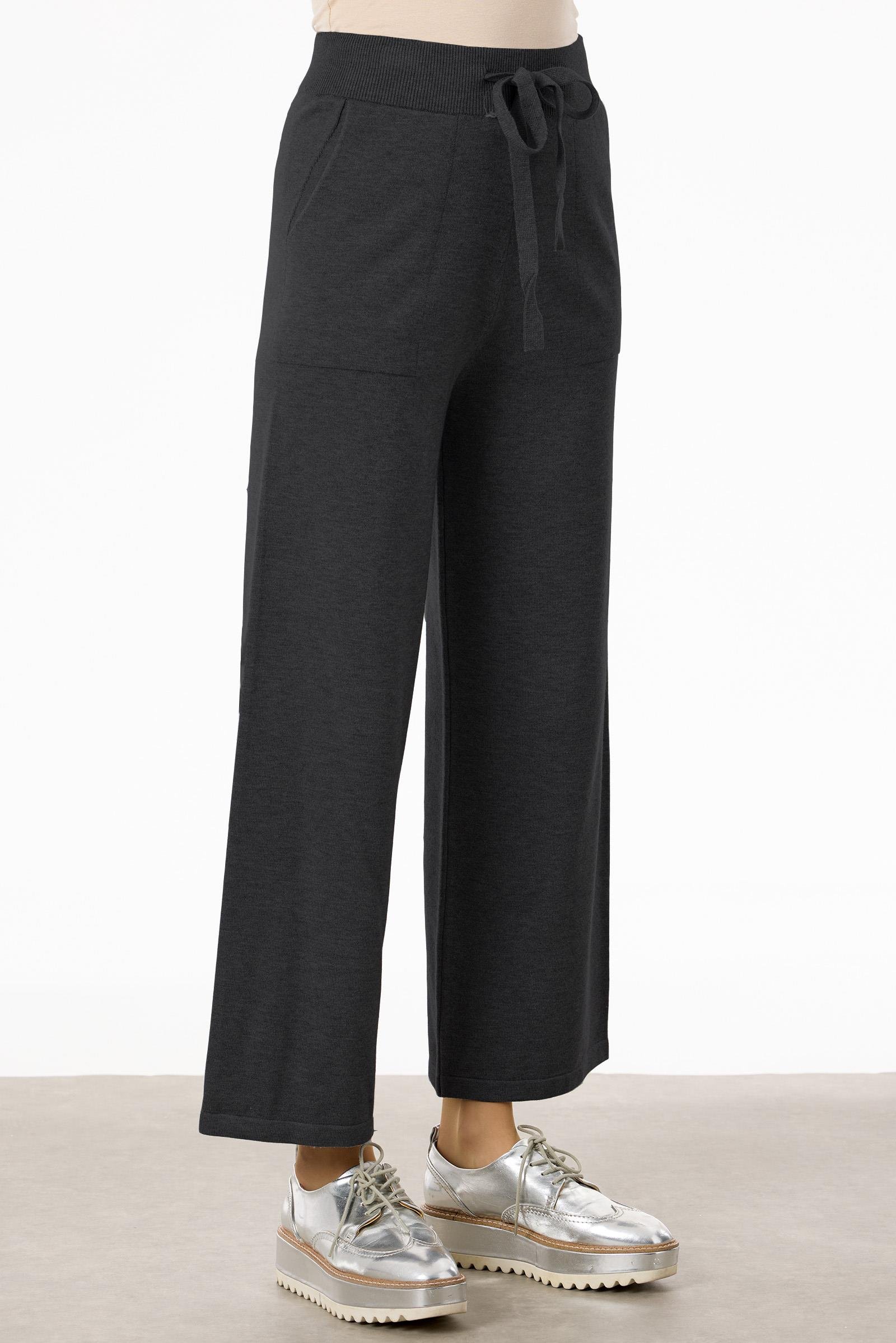 Saç Örgüsü Üzerine Taş Baskılı Pantolonlu Triko Takım SİYAH