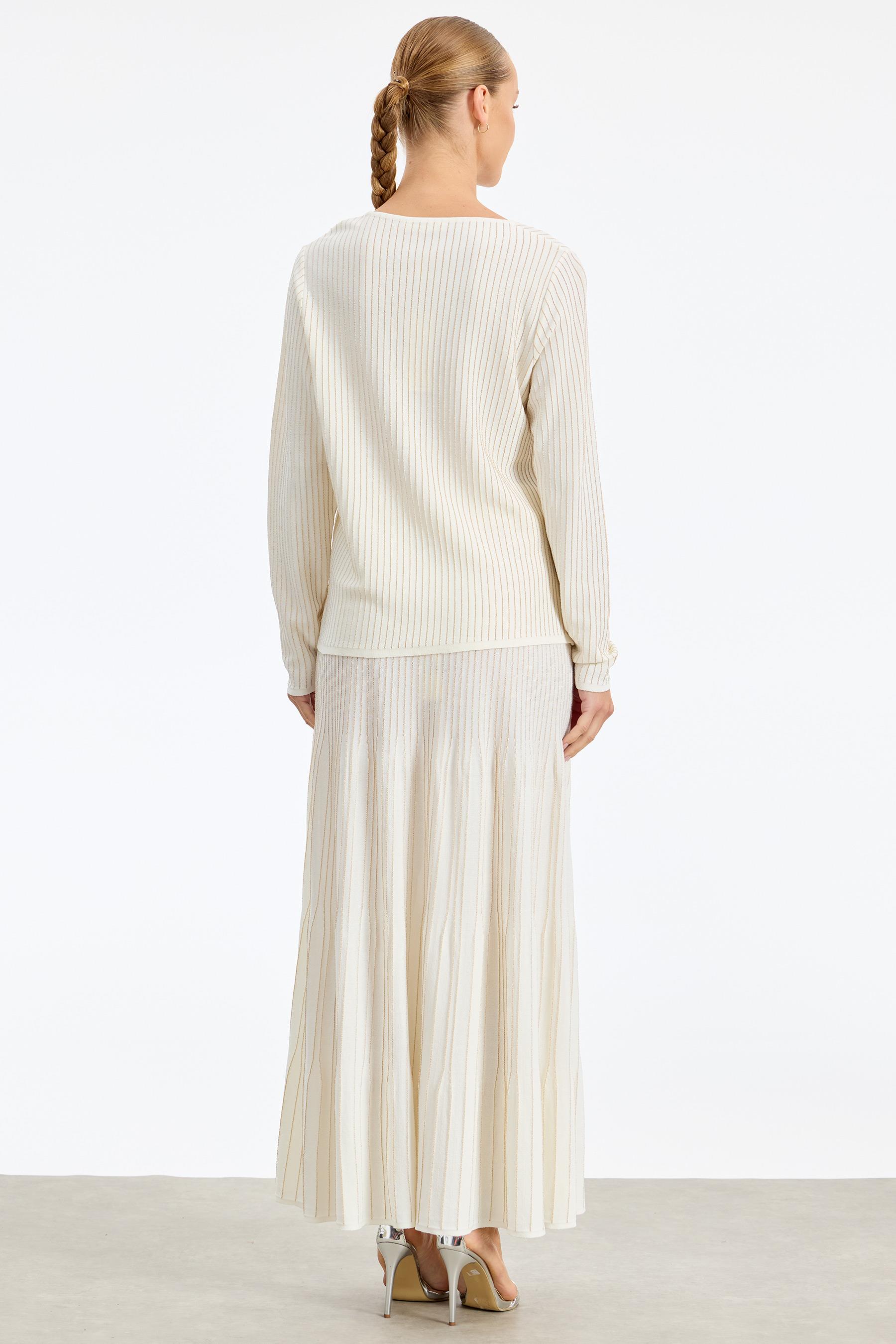 Simli Etekli Rayon Takım EKRU