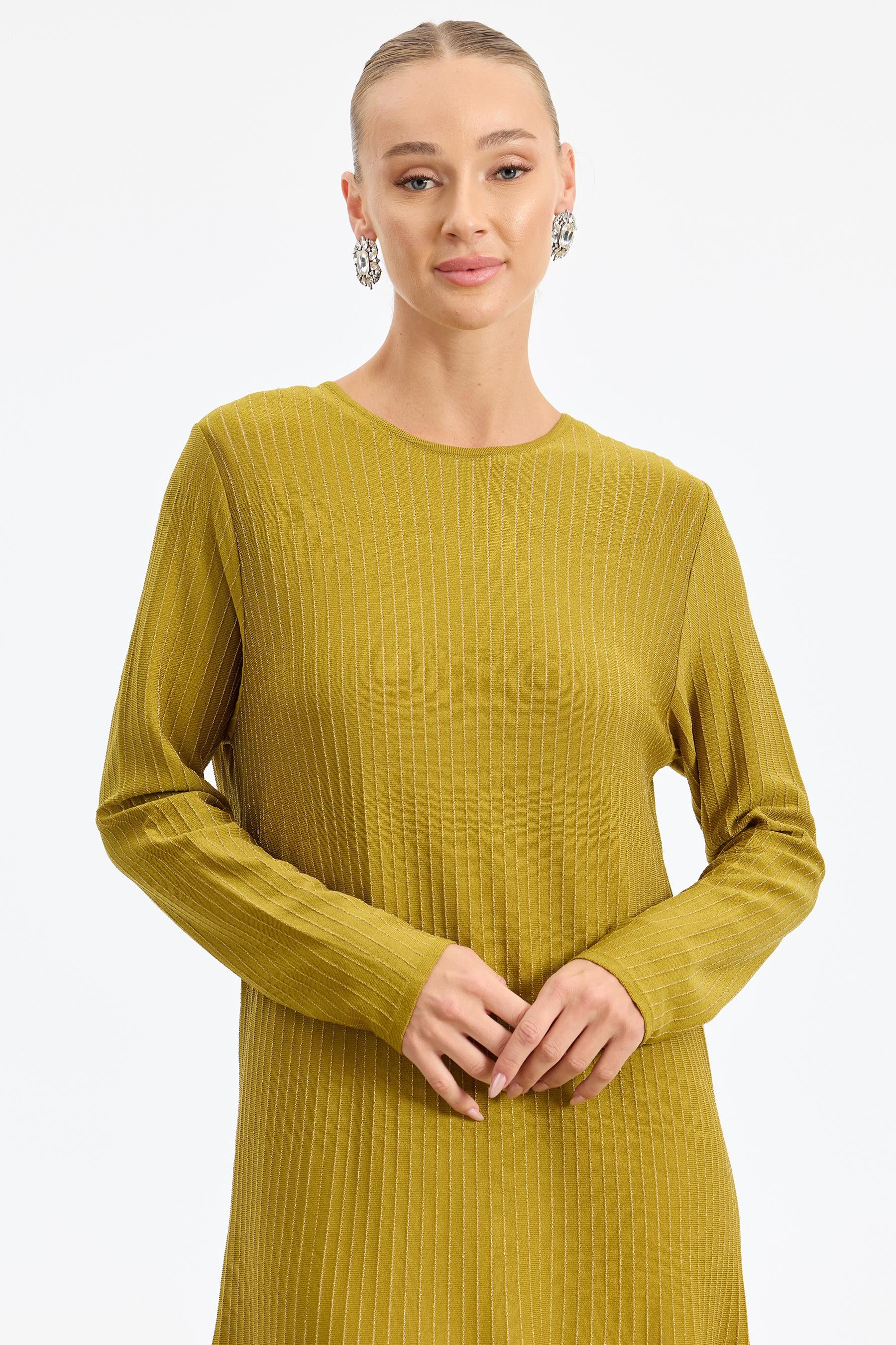 Simli Rayon Elbise ASİT