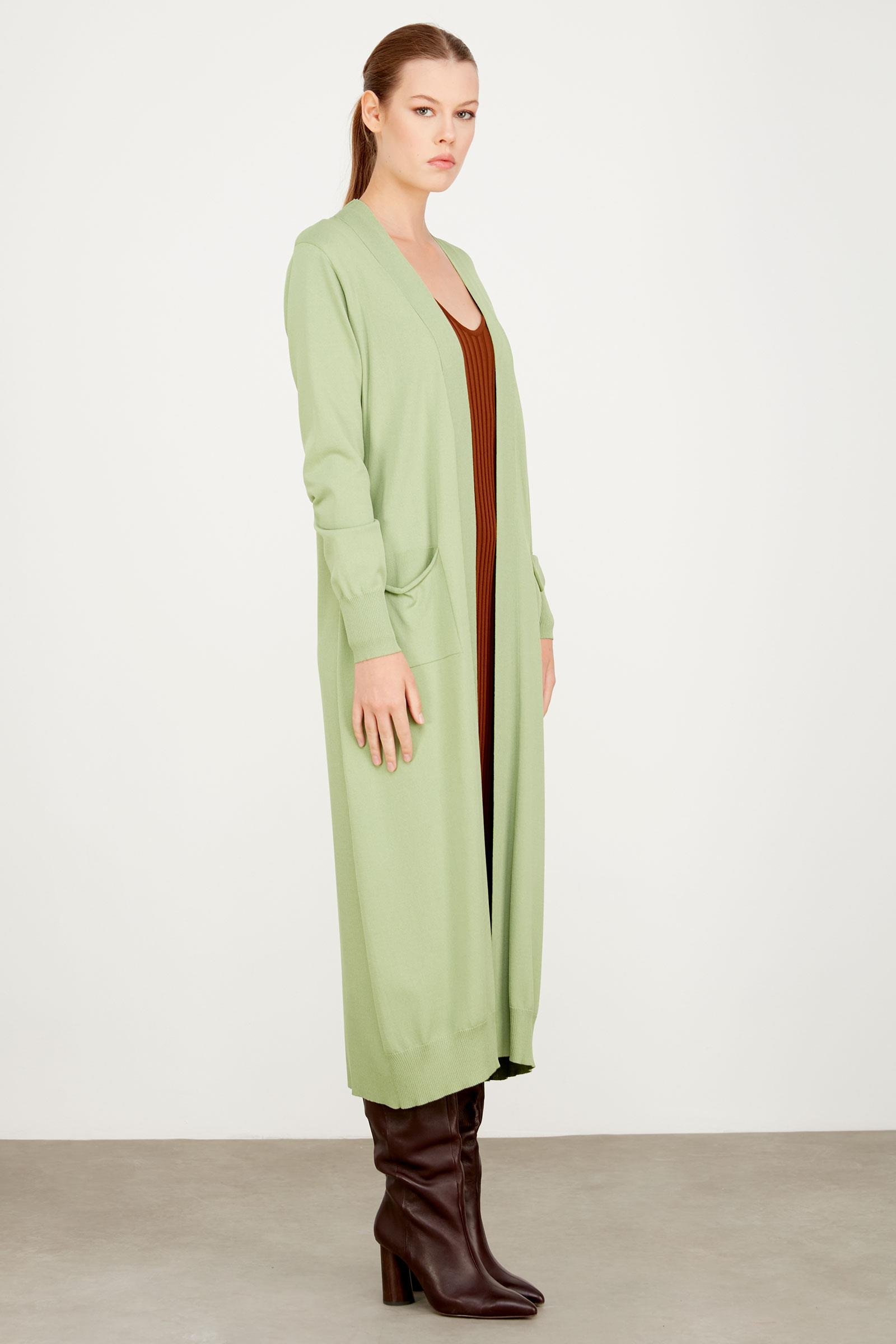 SOSİS CEPLİ BASIC RAYON HIRKA MİNT YEŞİLİ