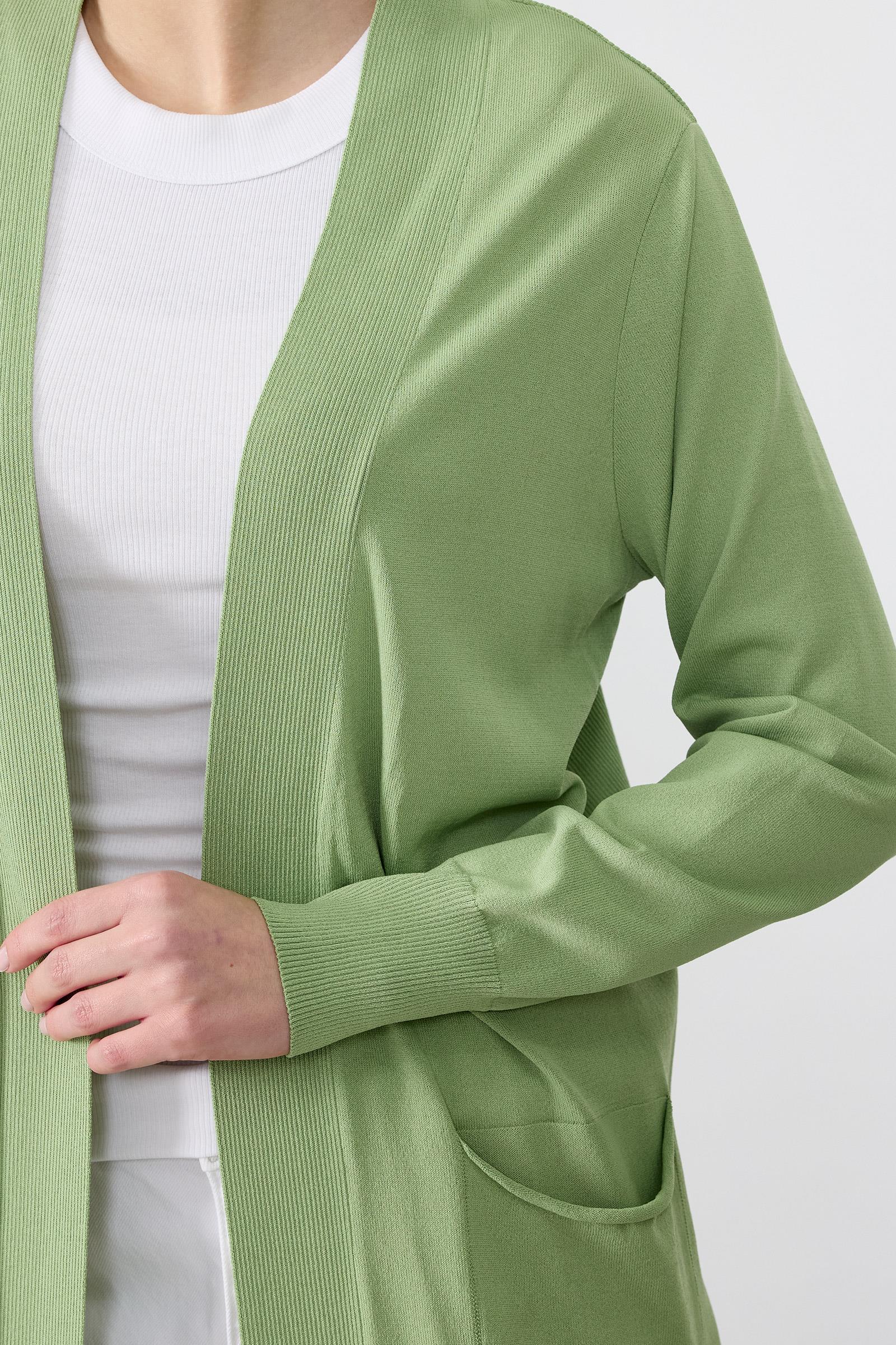 SOSİS CEPLİ BASIC RAYON HIRKA MİNT YEŞİLİ