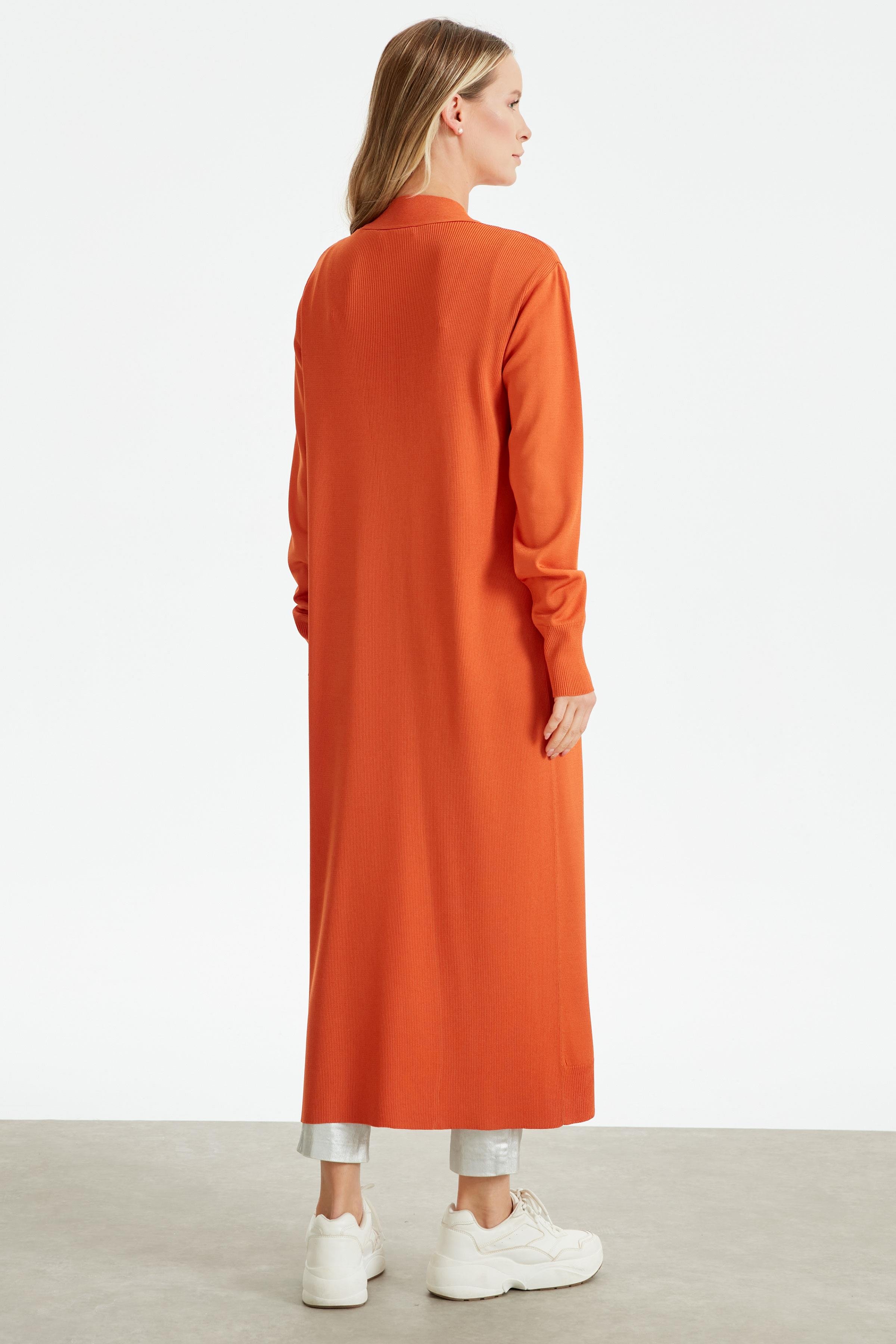 SOSİS CEPLİ BASIC RAYON HIRKA ORANJ
