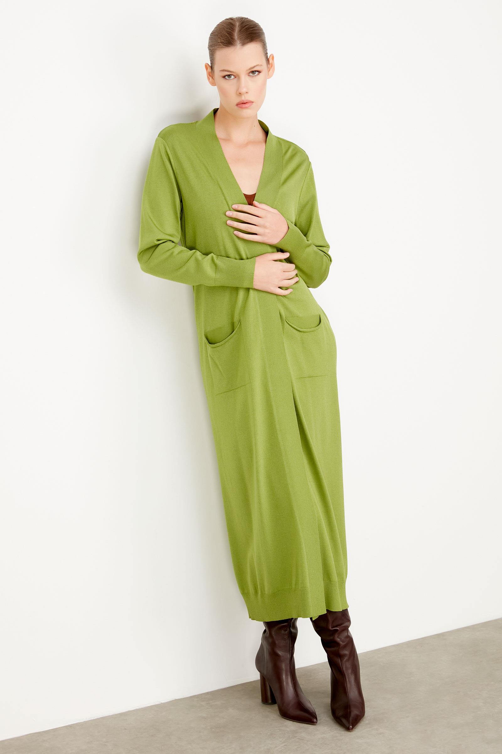 SOSİS CEPLİ BASIC RAYON HIRKA YEŞİL