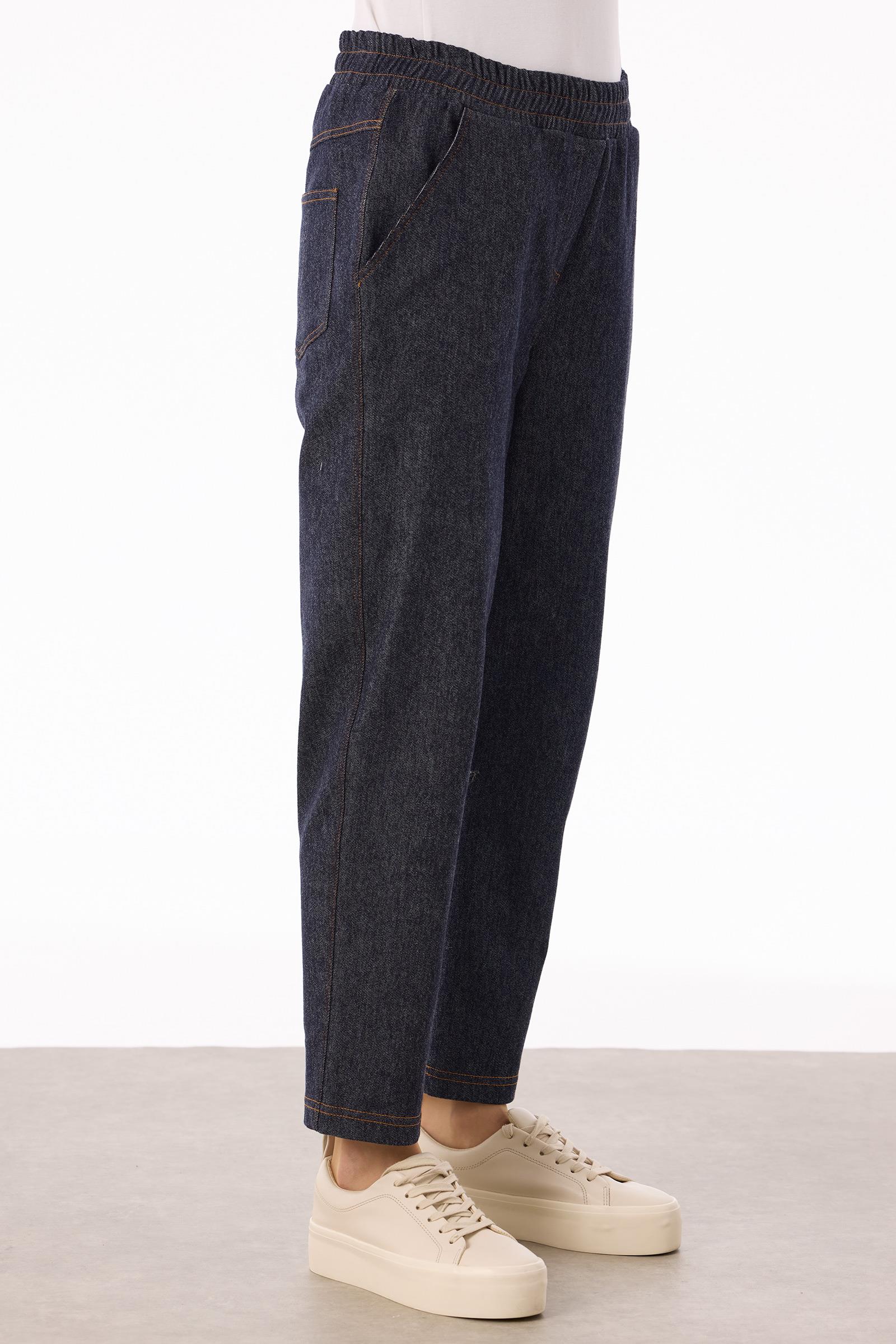 Triko Kombinli Kapüşonlu Denim Takım LACİVERT