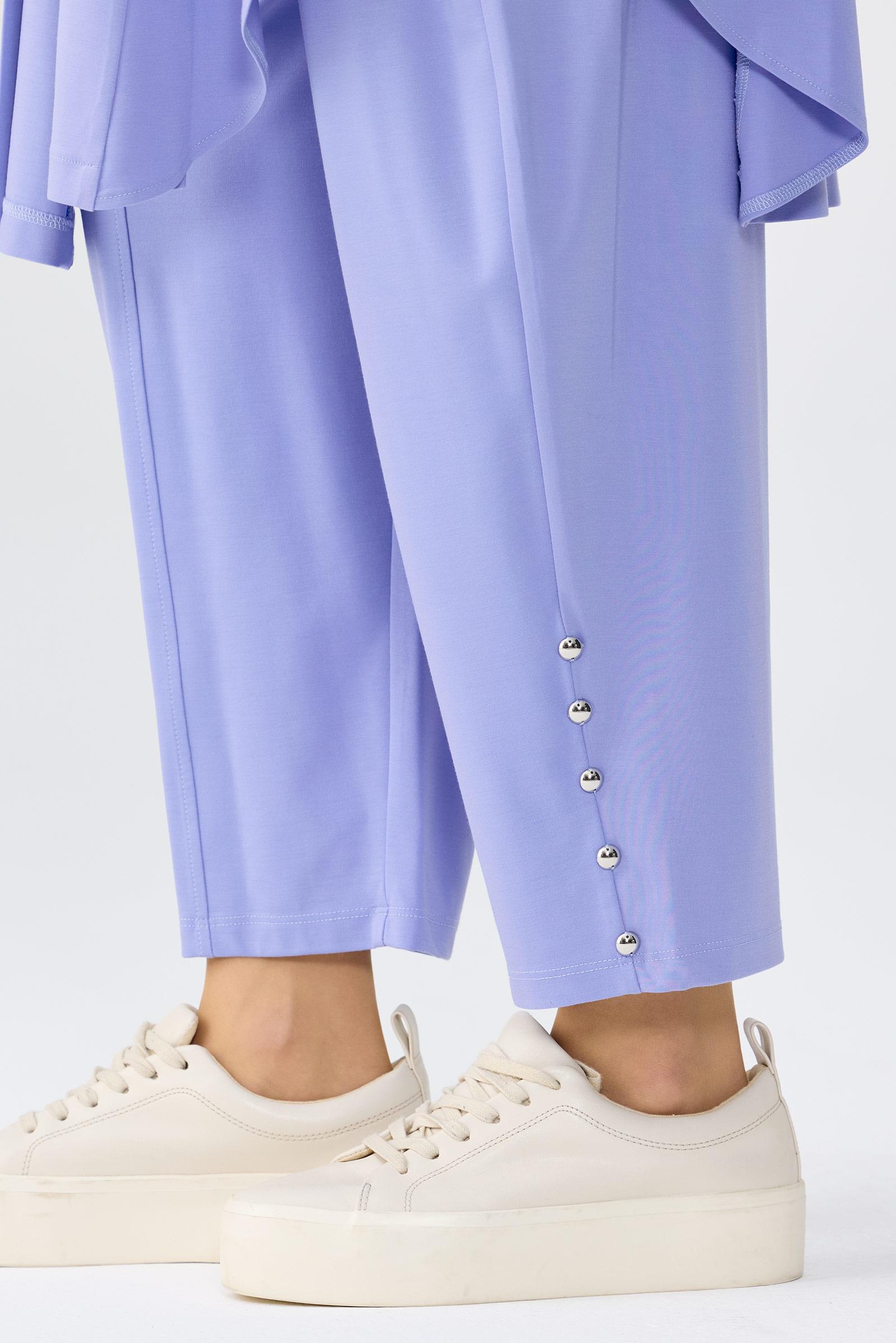 Yanları Kruvaze Yırtmaçlı Düğme Detaylı Takım MAVİ