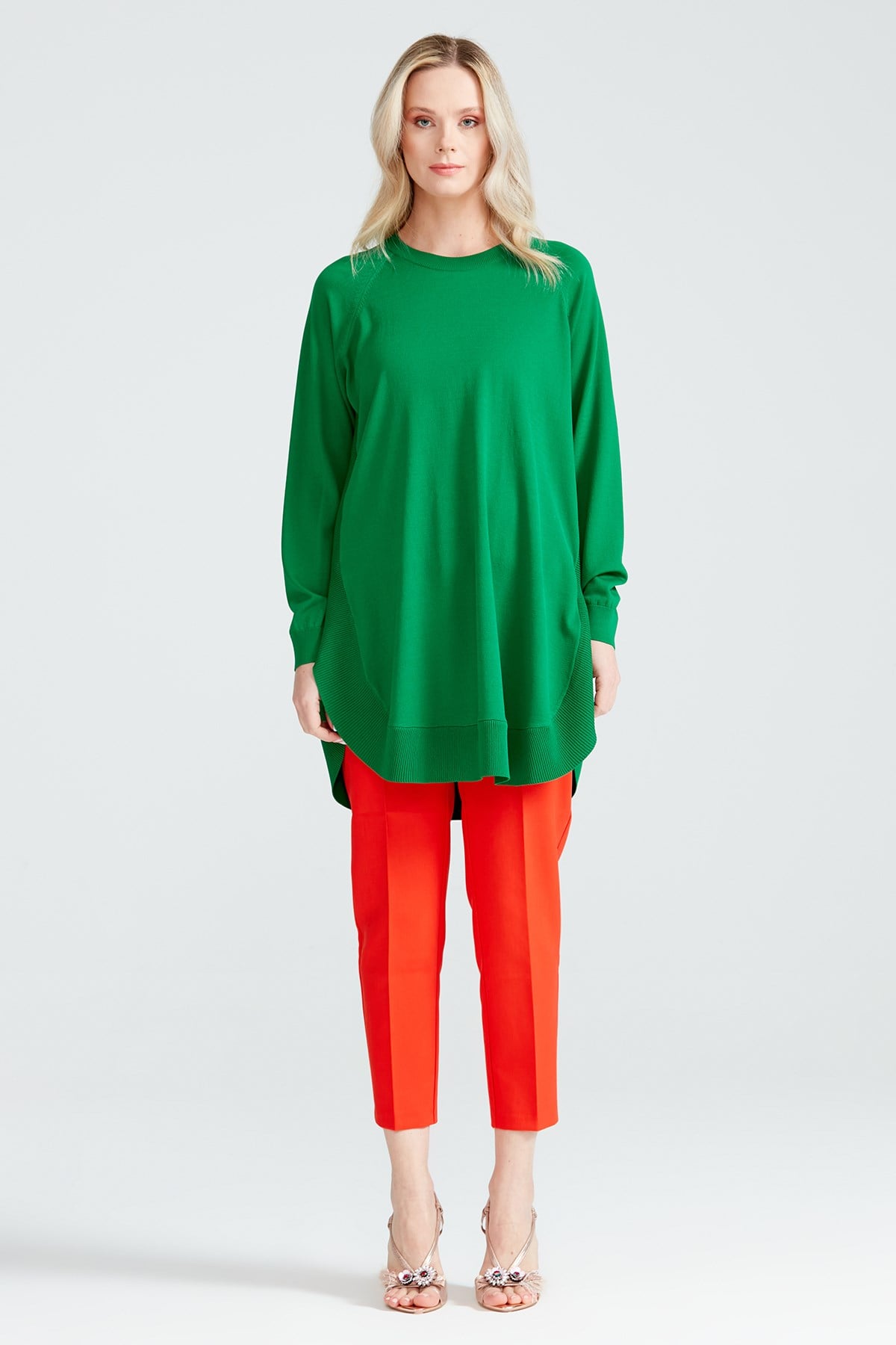 YANLARI OVEL RAYON TUNİK BENETTON