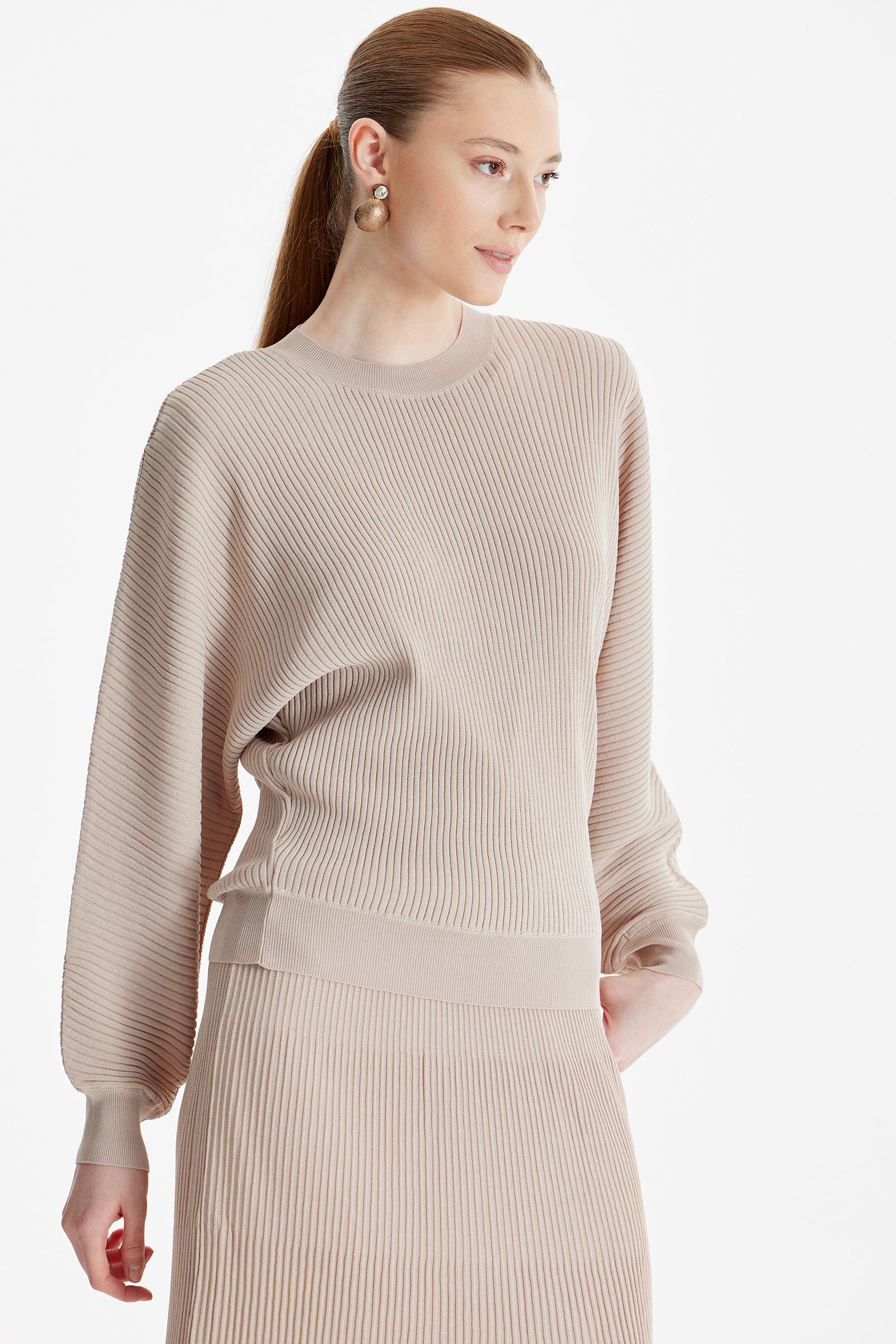 Yarasa Kollu Etekli Rayon Takım BEJ