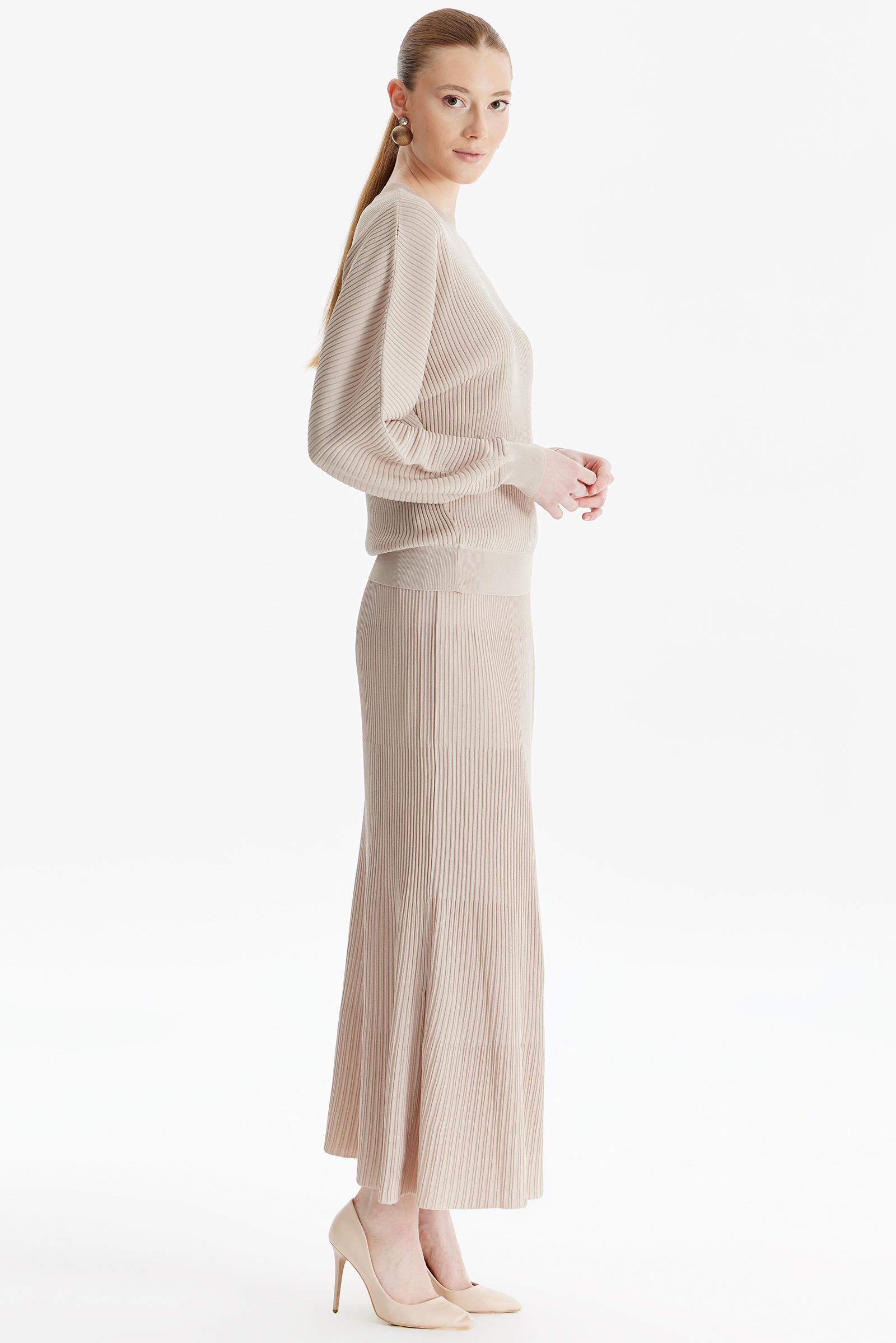 Yarasa Kollu Etekli Rayon Takım BEJ