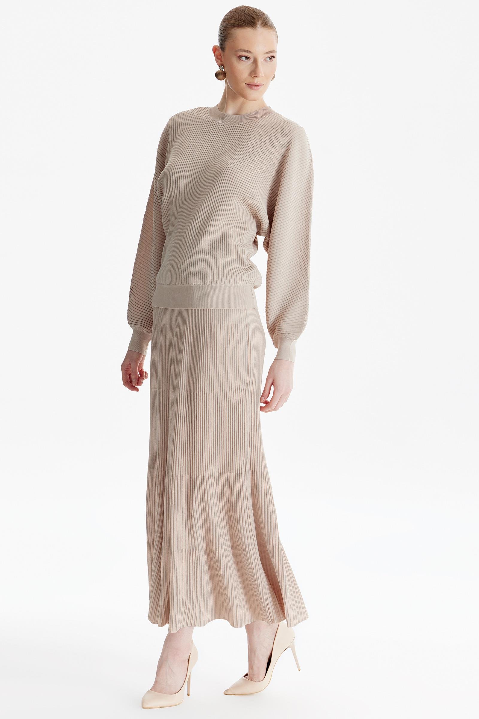 Yarasa Kollu Etekli Rayon Takım BEJ