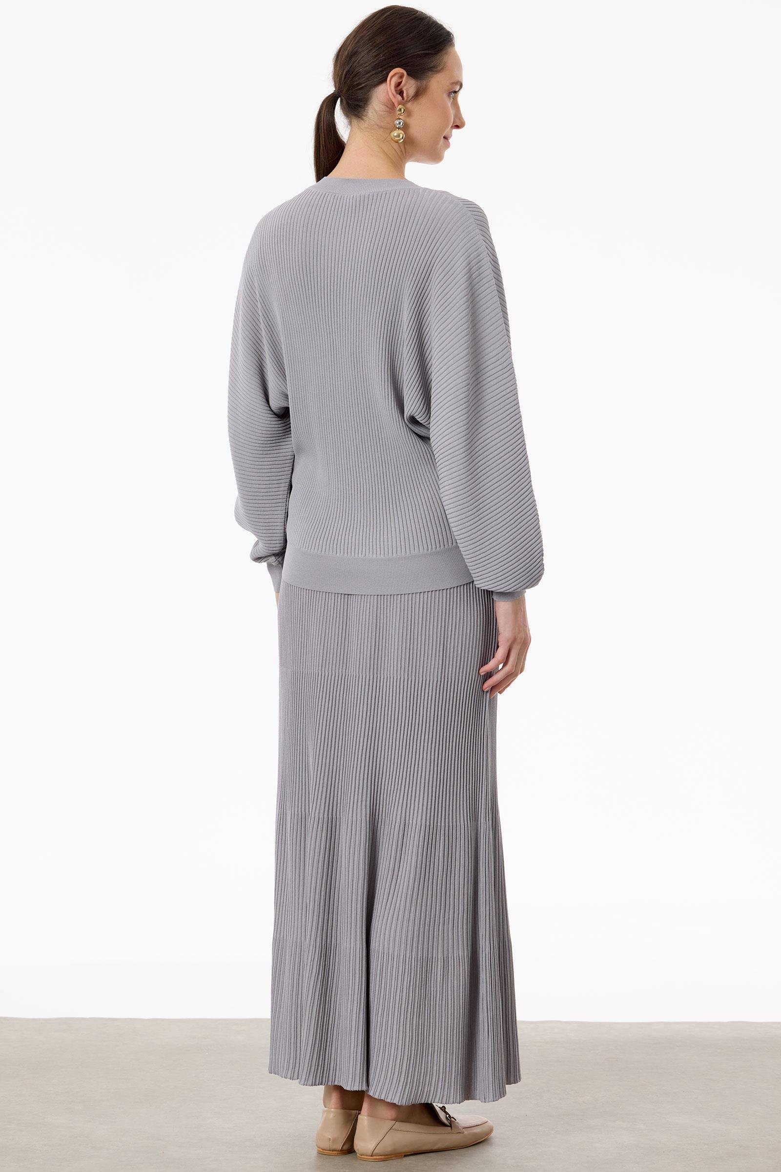 Yarasa Kollu Etekli Rayon Takım GRİ