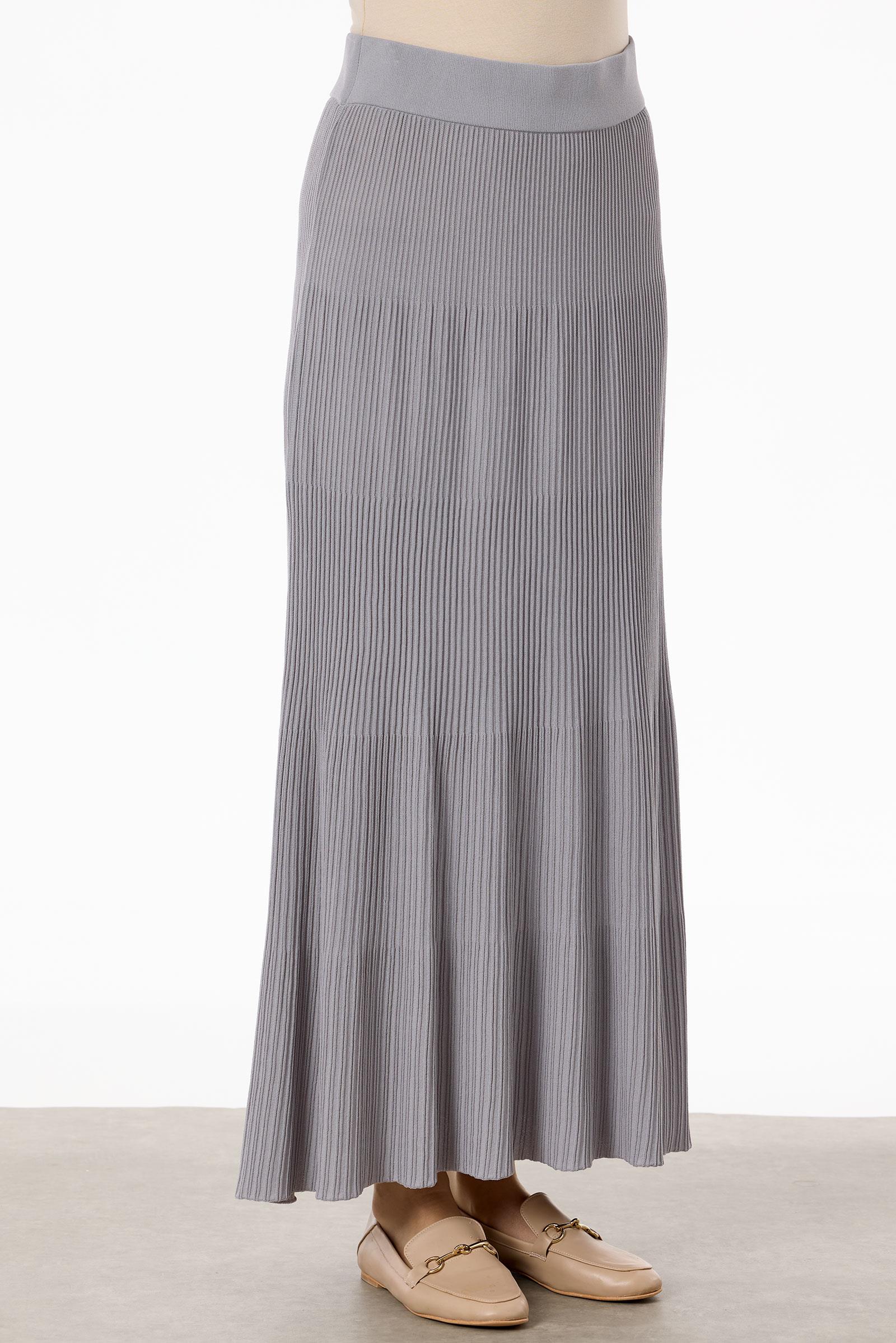 Yarasa Kollu Etekli Rayon Takım GRİ