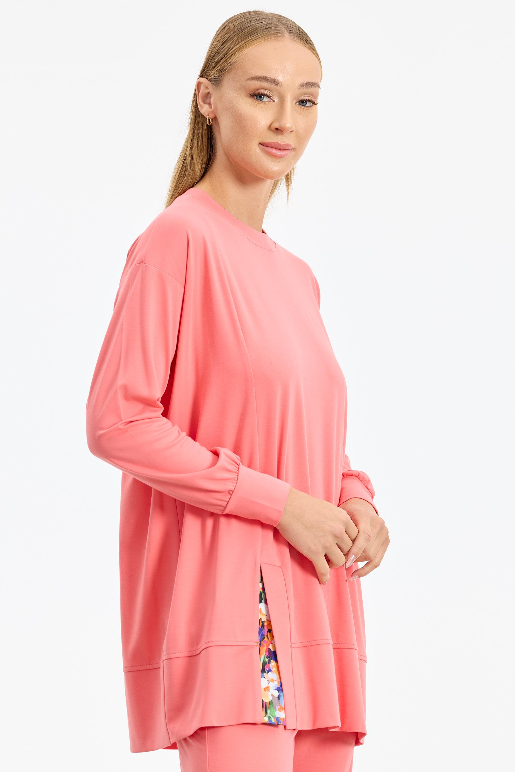 Yırtmacı Çiçek Kombinli Örme Takım KARİDES