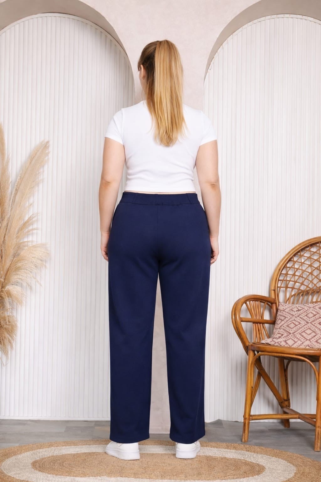 Çelik kumaş salaş model lacivert eşofman pantolon 