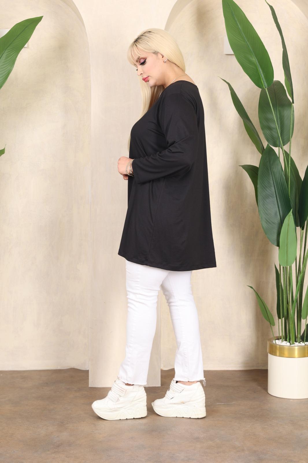 Çizgi detaylı bluz 