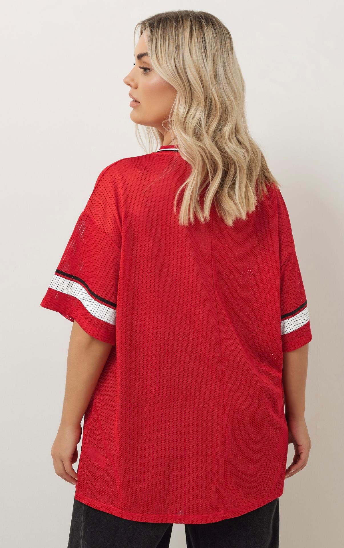 Kırmızı file tişört 