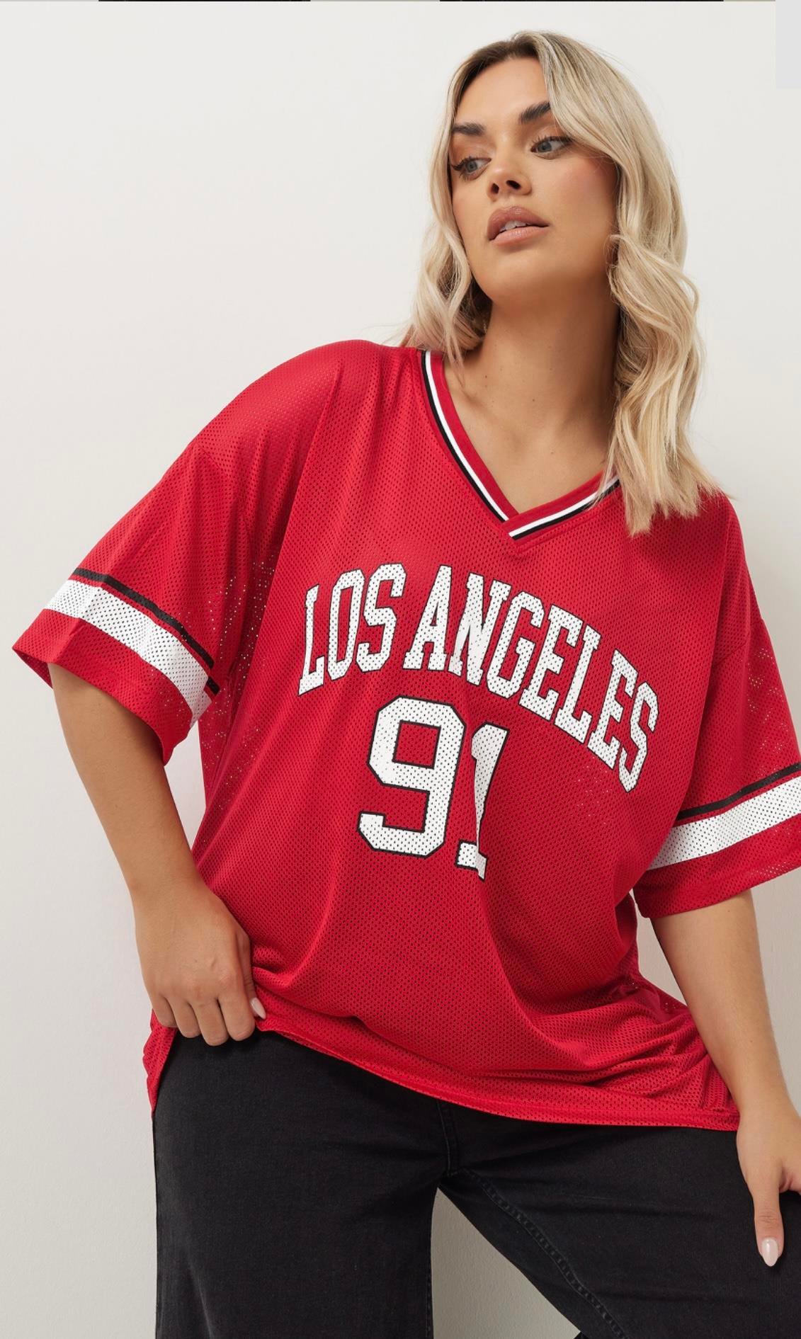 Kırmızı file tişört 