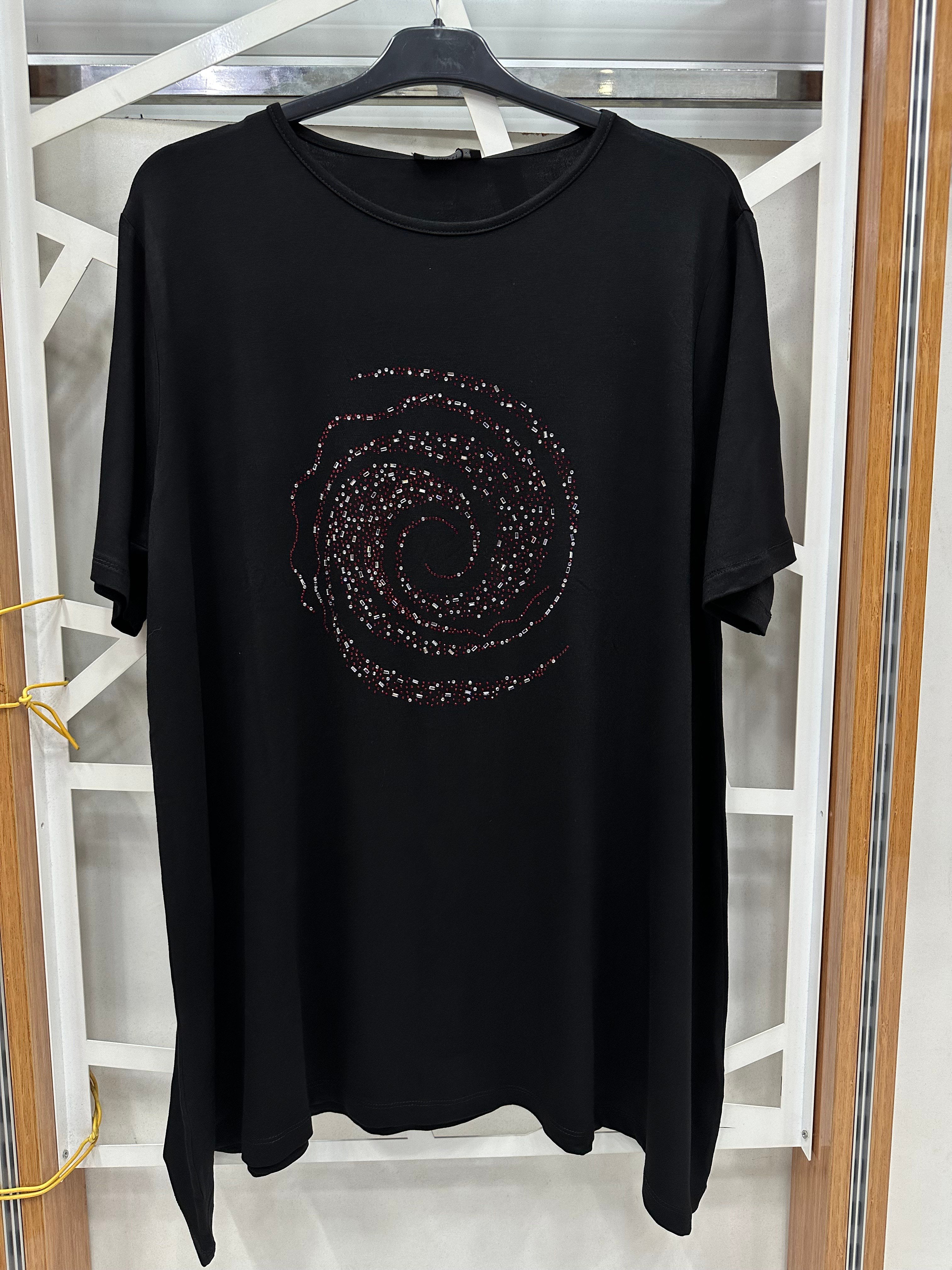 Kırmızı taşlı Çan model bluz 
