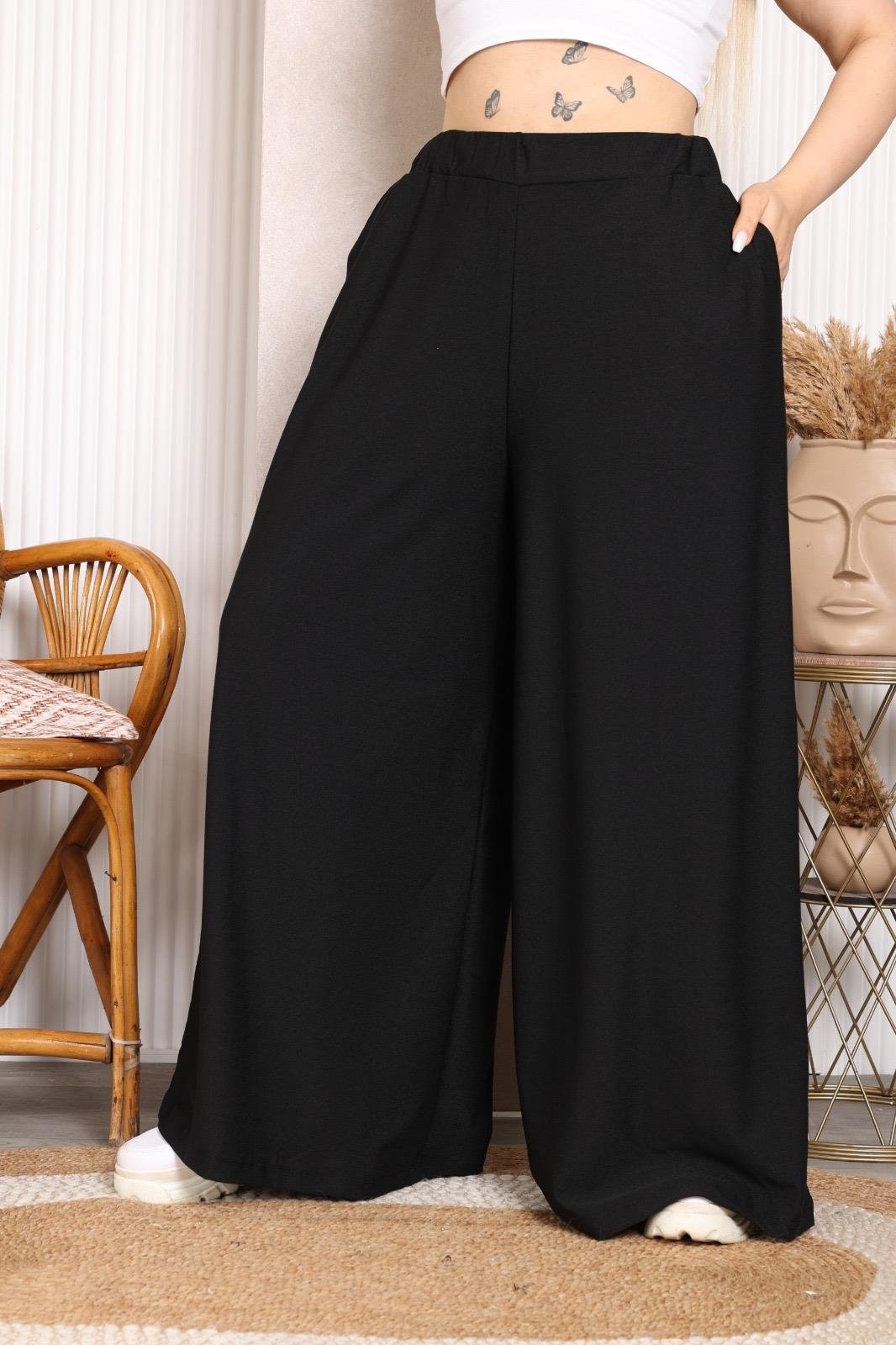 Krep kumaş etek pantolon 