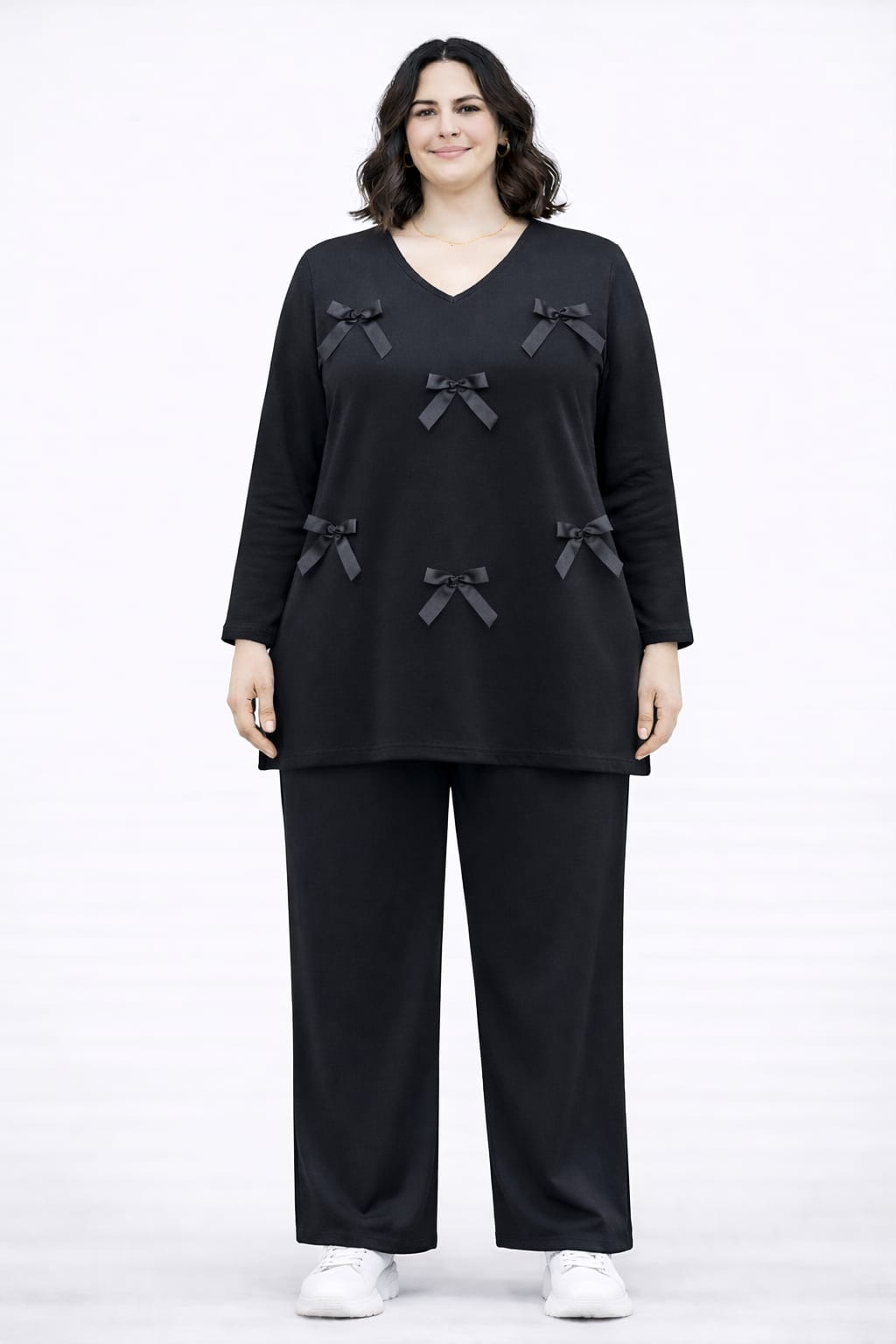 Kurdele detaylı bluz 