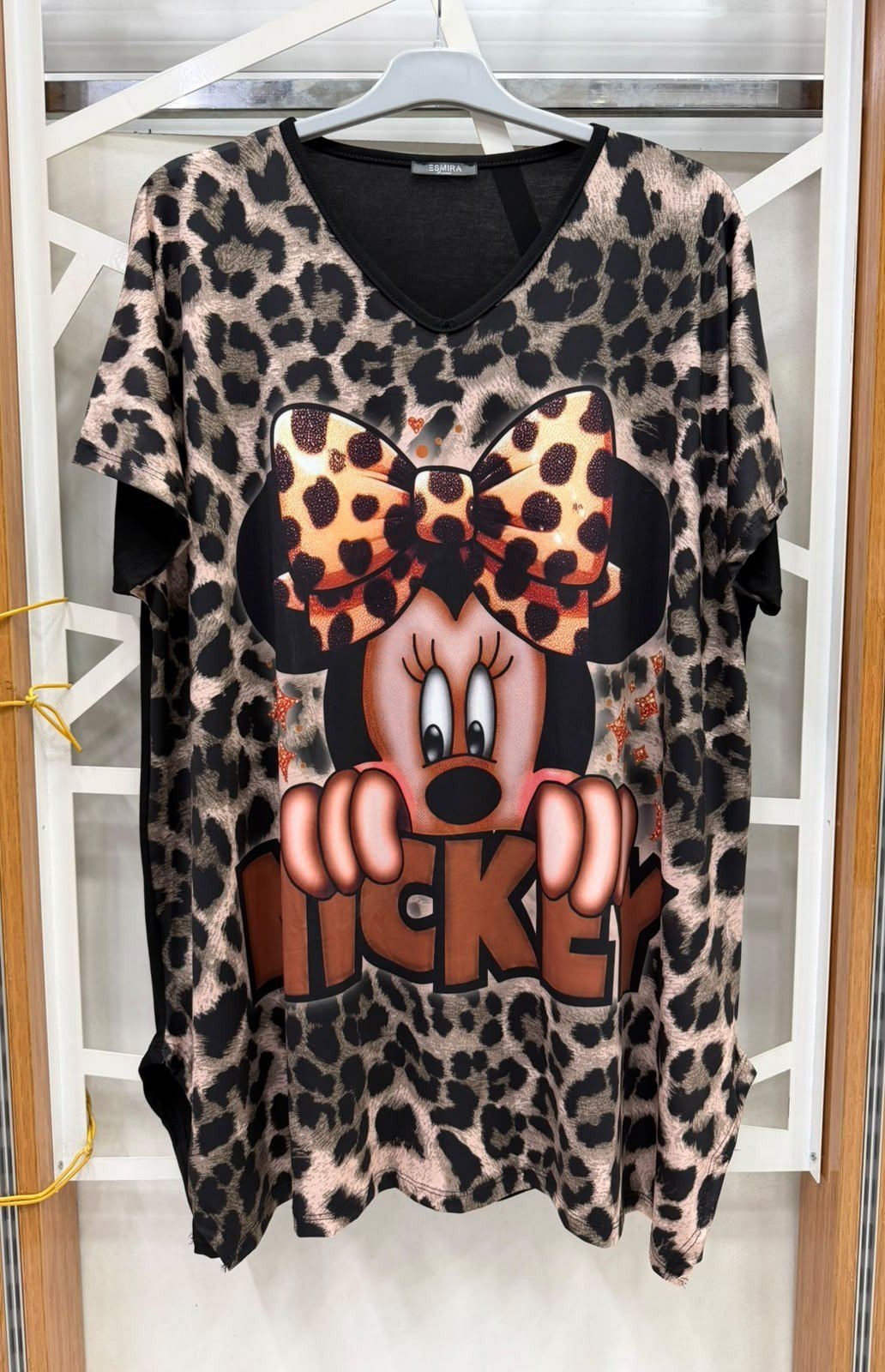 Mickey leoparlı bluz 
