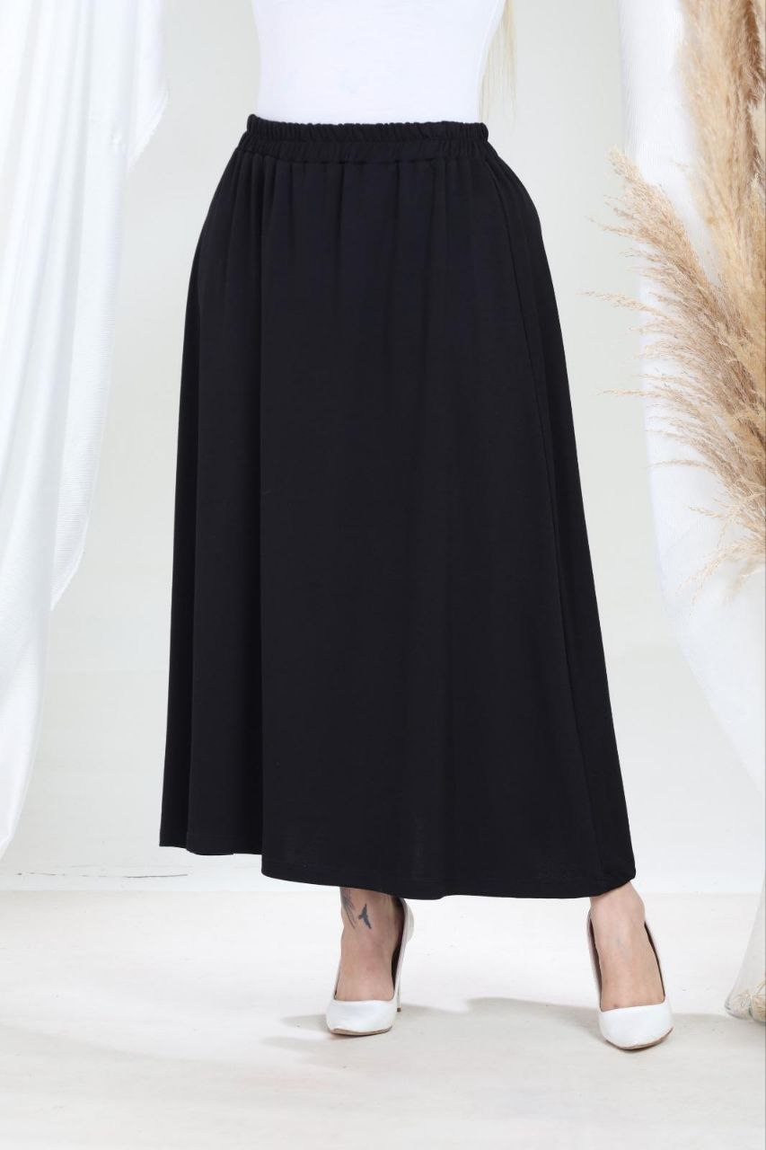 Modal kumaş siyah etek 