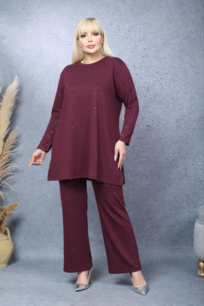 Mürdüm parlak model takım 