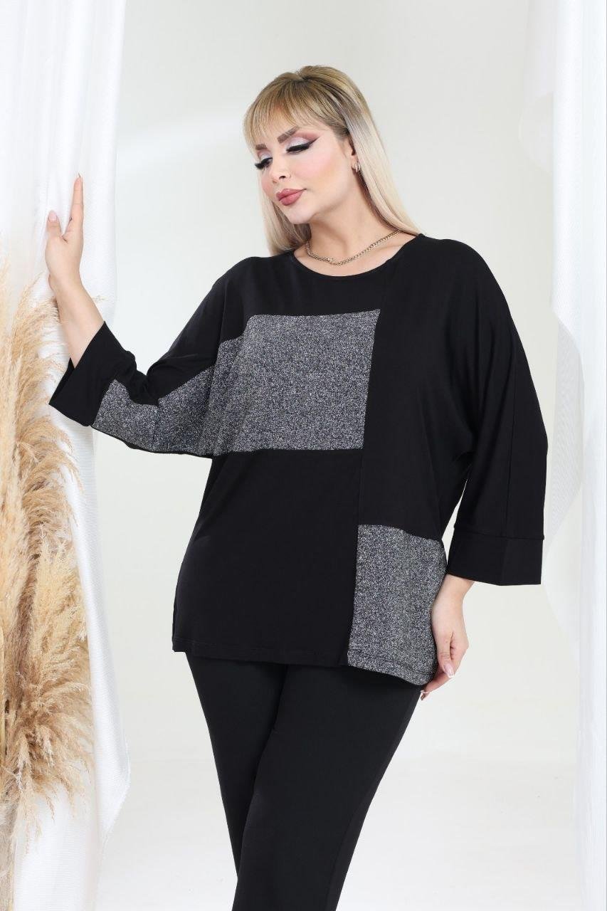 Sim detaylı duble kol bluz 