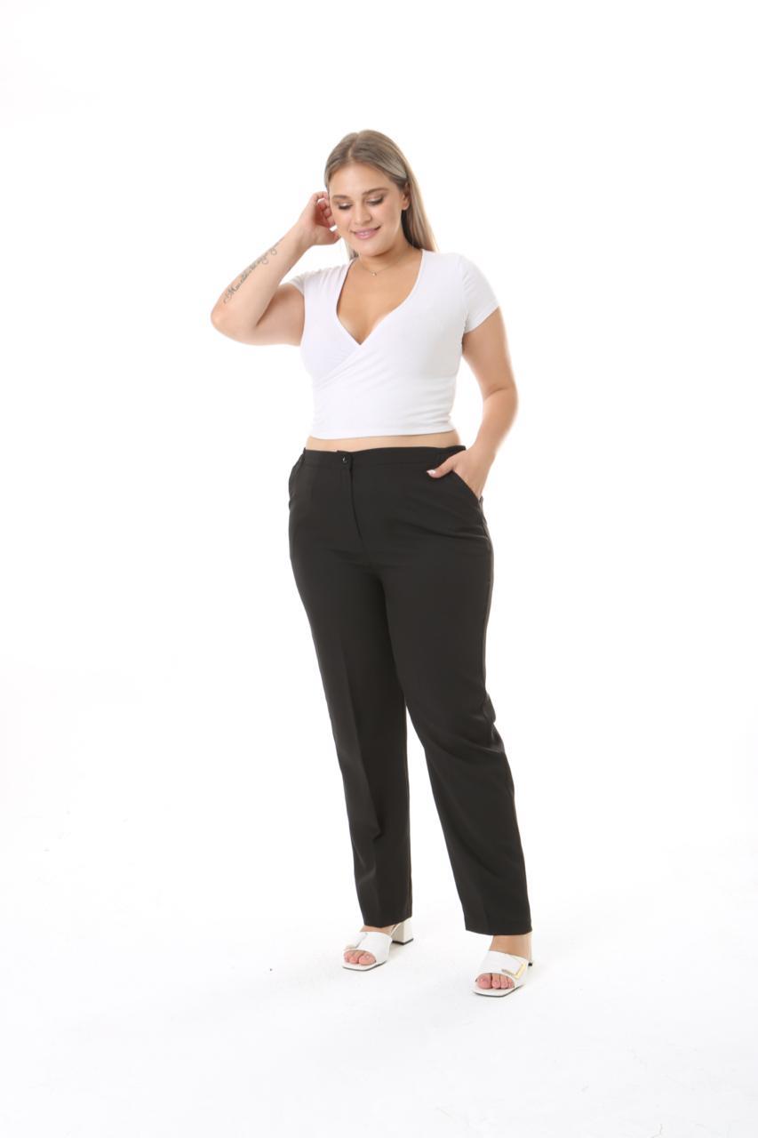 Siyah double kumaş pantolon 