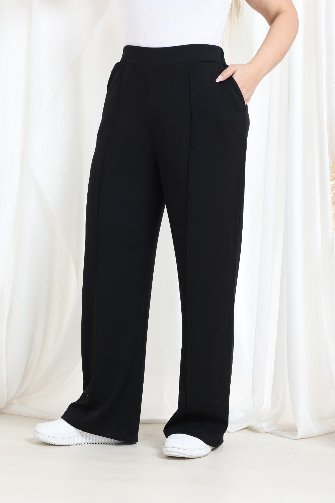 Siyah modal kumaş eşofman pantolon 