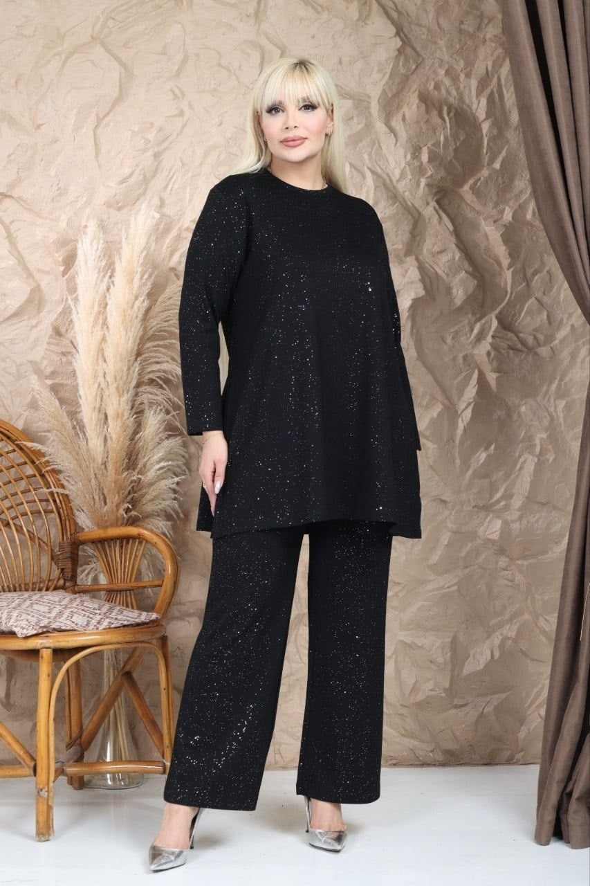 Siyah parlak model takım 