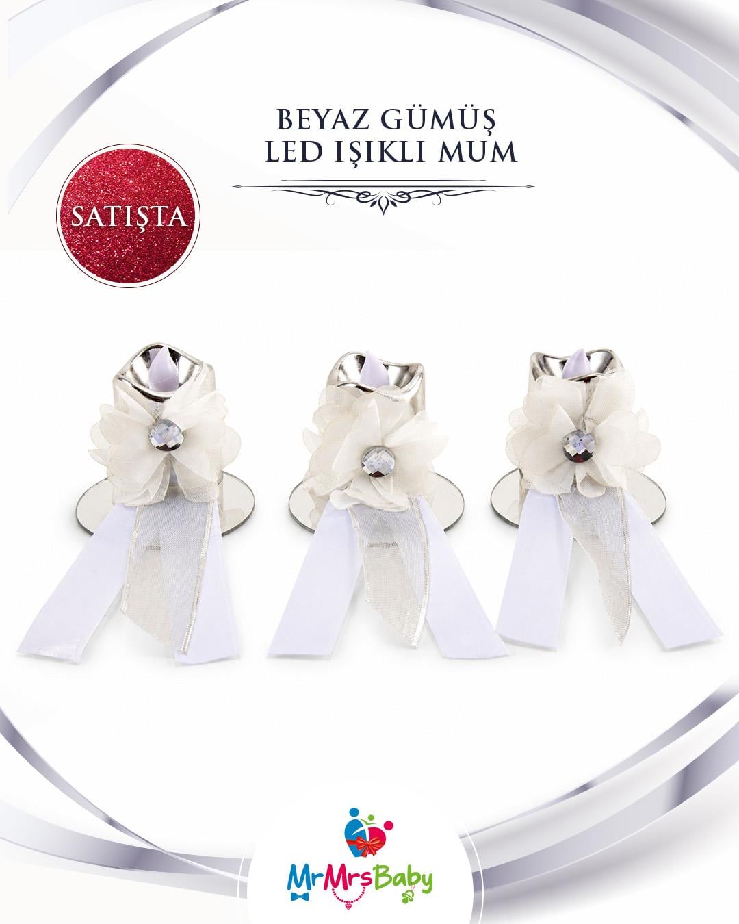 Beyaz Gümüş Mega Sünnet Kına Seti