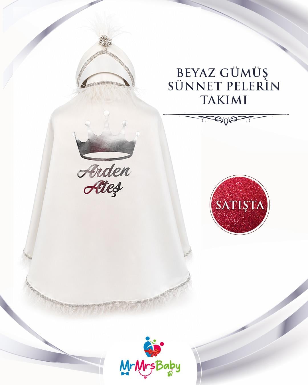 Beyaz Gümüş Mega Sünnet Kına Seti