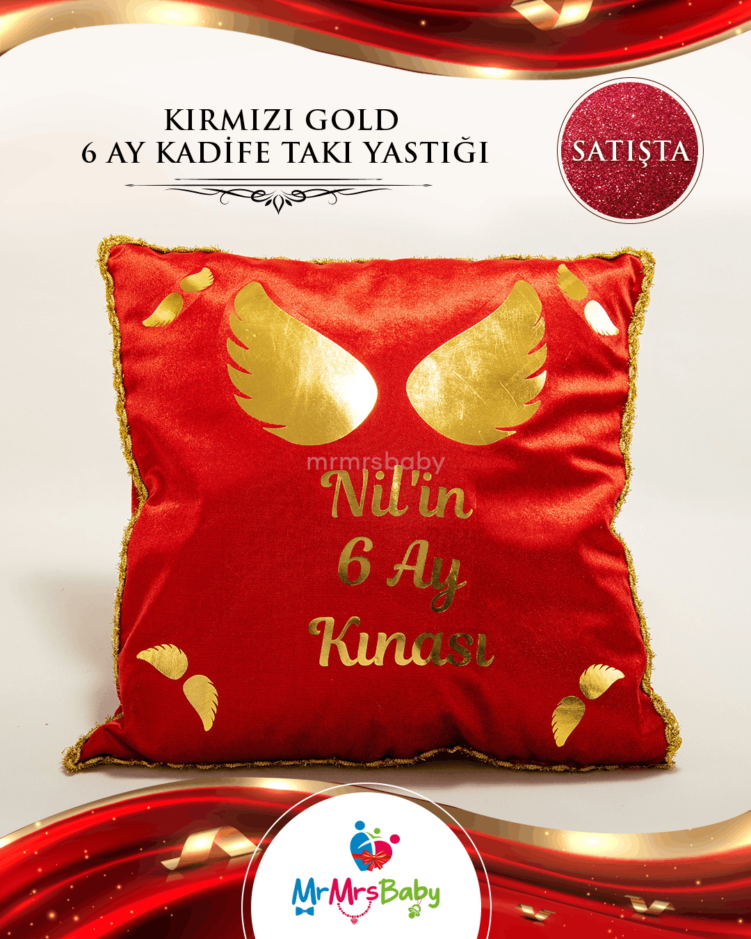 Kırmızı Gold 6 Ay Kınası Seti