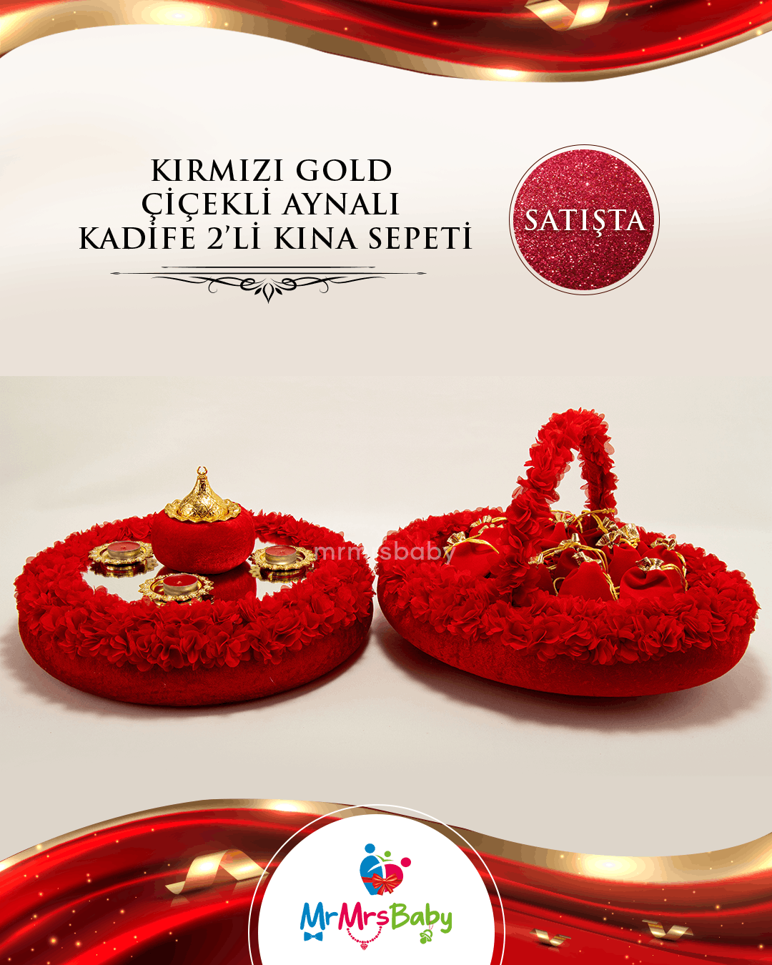 Kırmızı Gold 6 Ay Kınası Seti