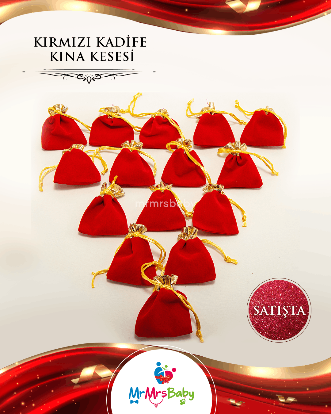 Kırmızı Gold 6 Ay Kınası Seti