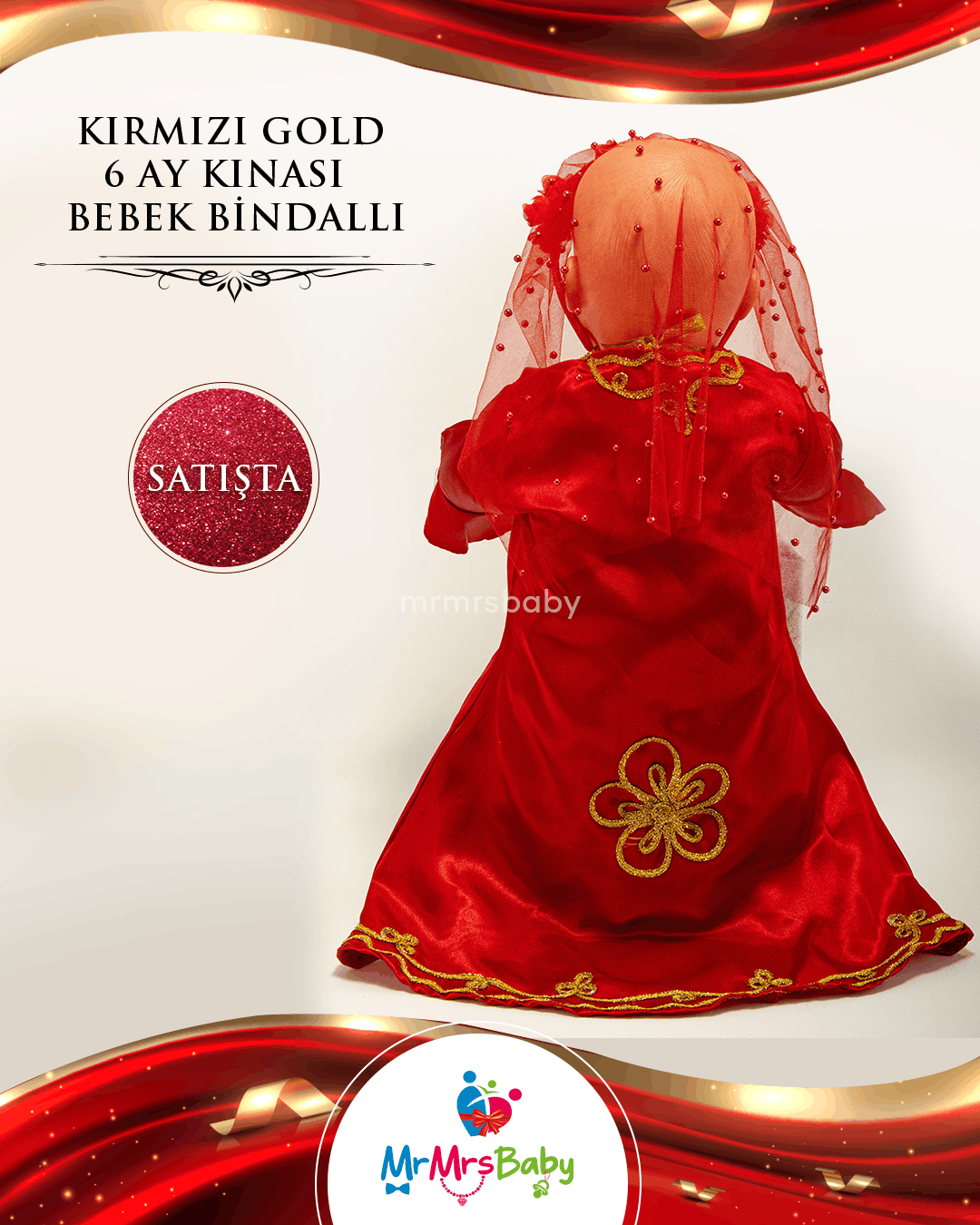 Kırmızı Gold 6 Ay Kınası Seti