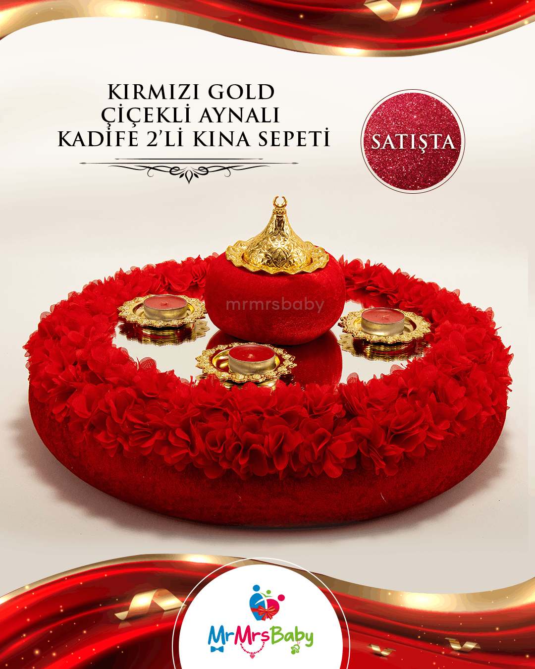 Kırmızı Gold 6 Ay Kınası Seti