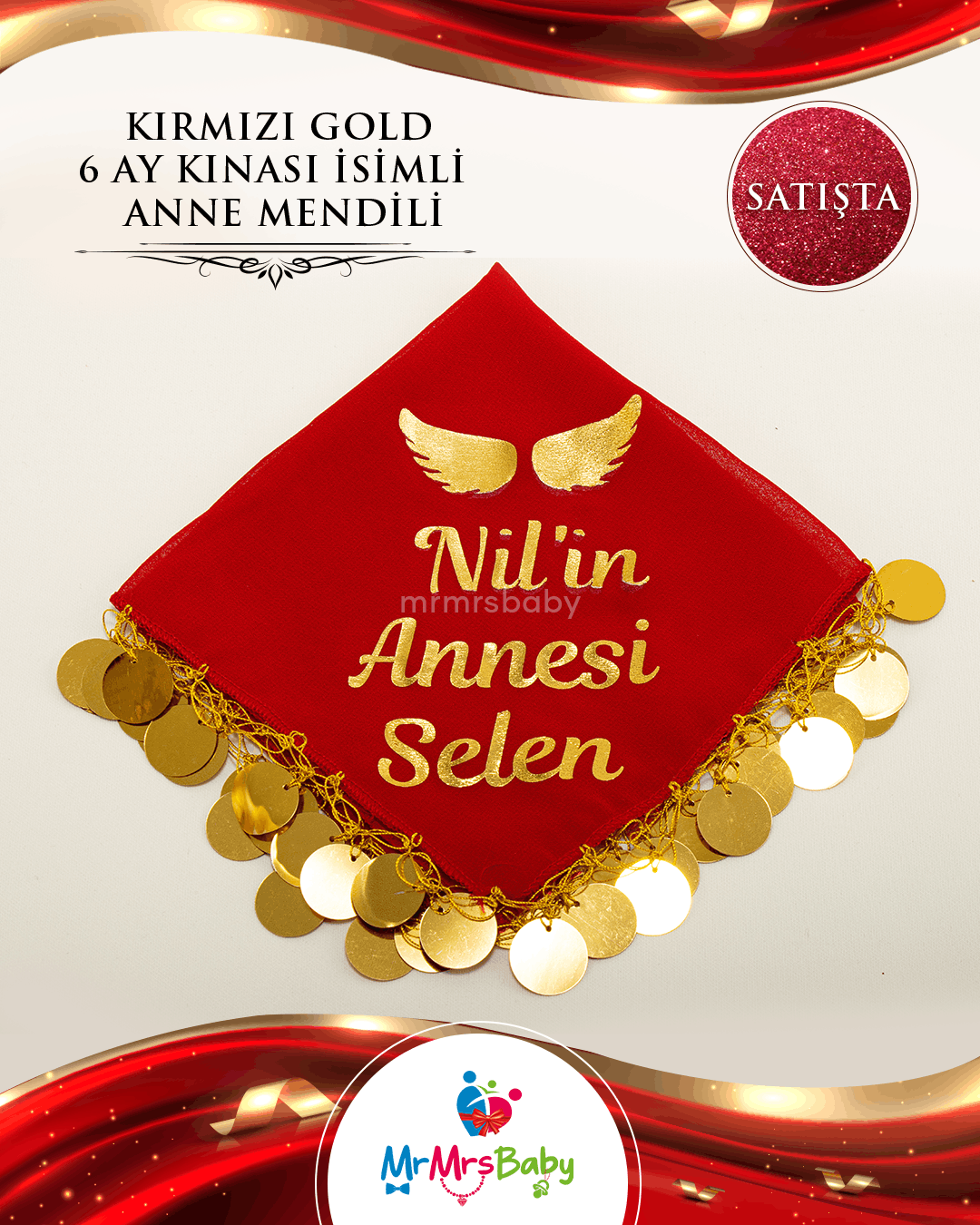 Kırmızı Gold 6 Ay Kınası Seti