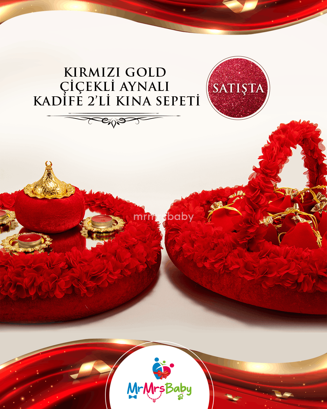 Kırmızı Gold 6 Ay Kınası Seti