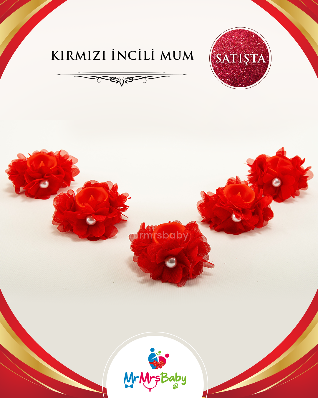 Kırmızı Taşlı Sünnet Kına Seti